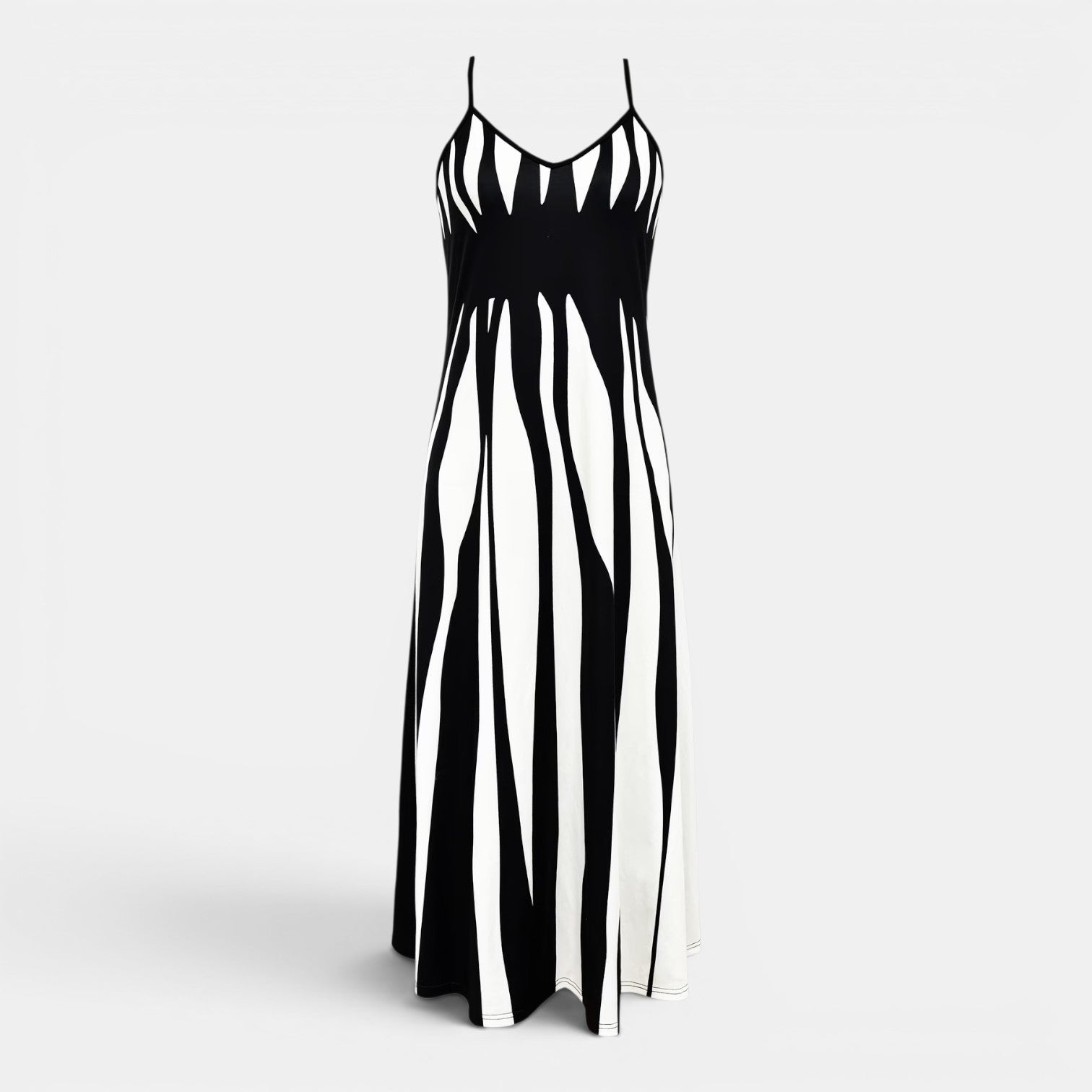 Monvaline | Women’s Summer Holiday Dress – Lightweight V-Neck Midi Style