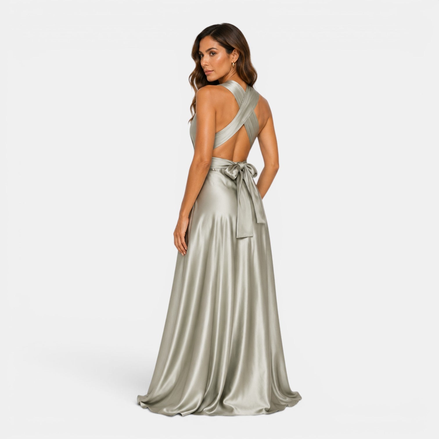 Monvaline | Women’s Summer Maxi Dress Elegant Cross Front Sleeveless