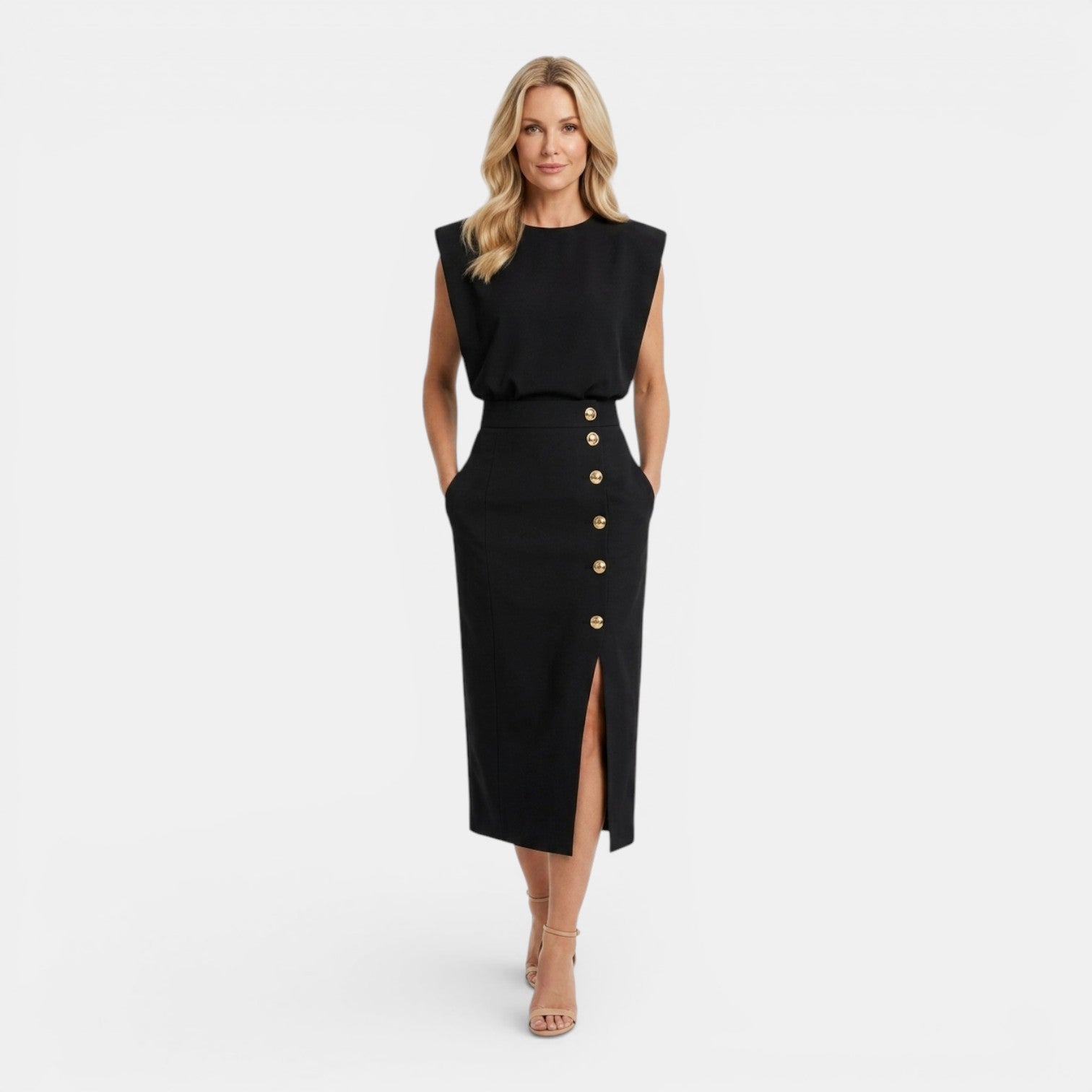 Monvaline | Women’s Summer Midi Dress Sleeveless Lightweight Casual Wear
