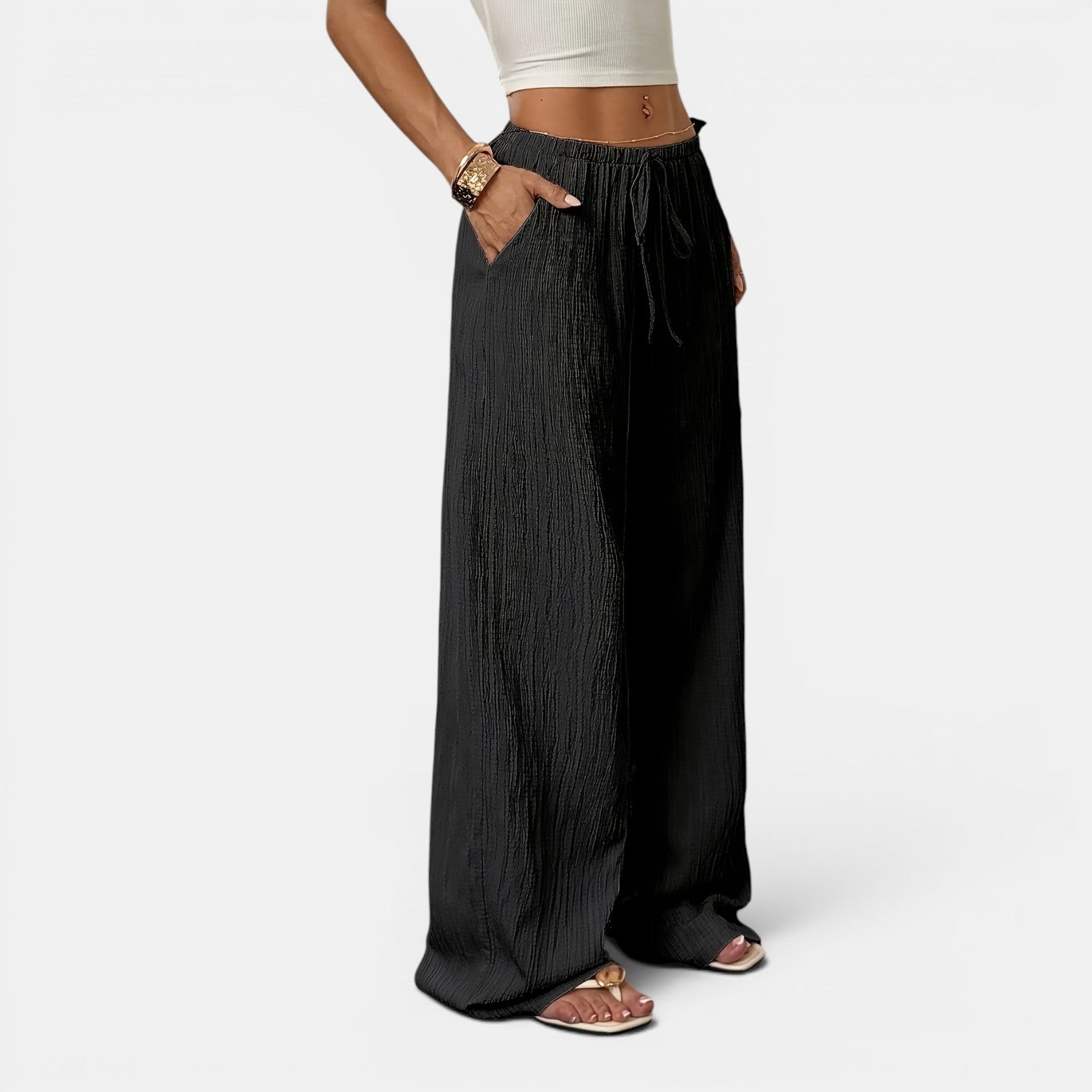Monvaline | Women’s Summer Wide-Leg Trousers – Comfortable Holiday Pants
