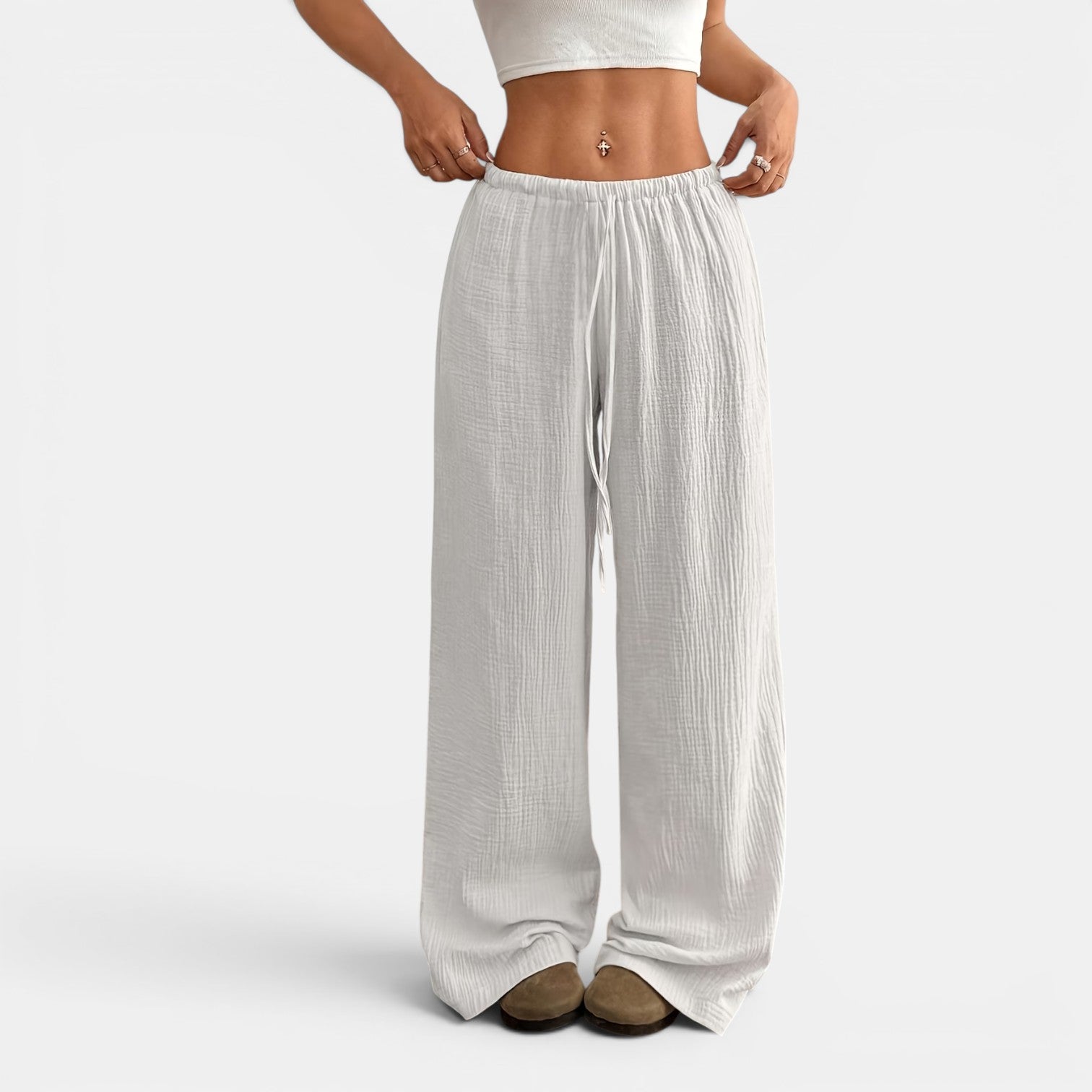 Monvaline | Women’s Summer Wide-Leg Trousers – Comfortable Holiday Pants