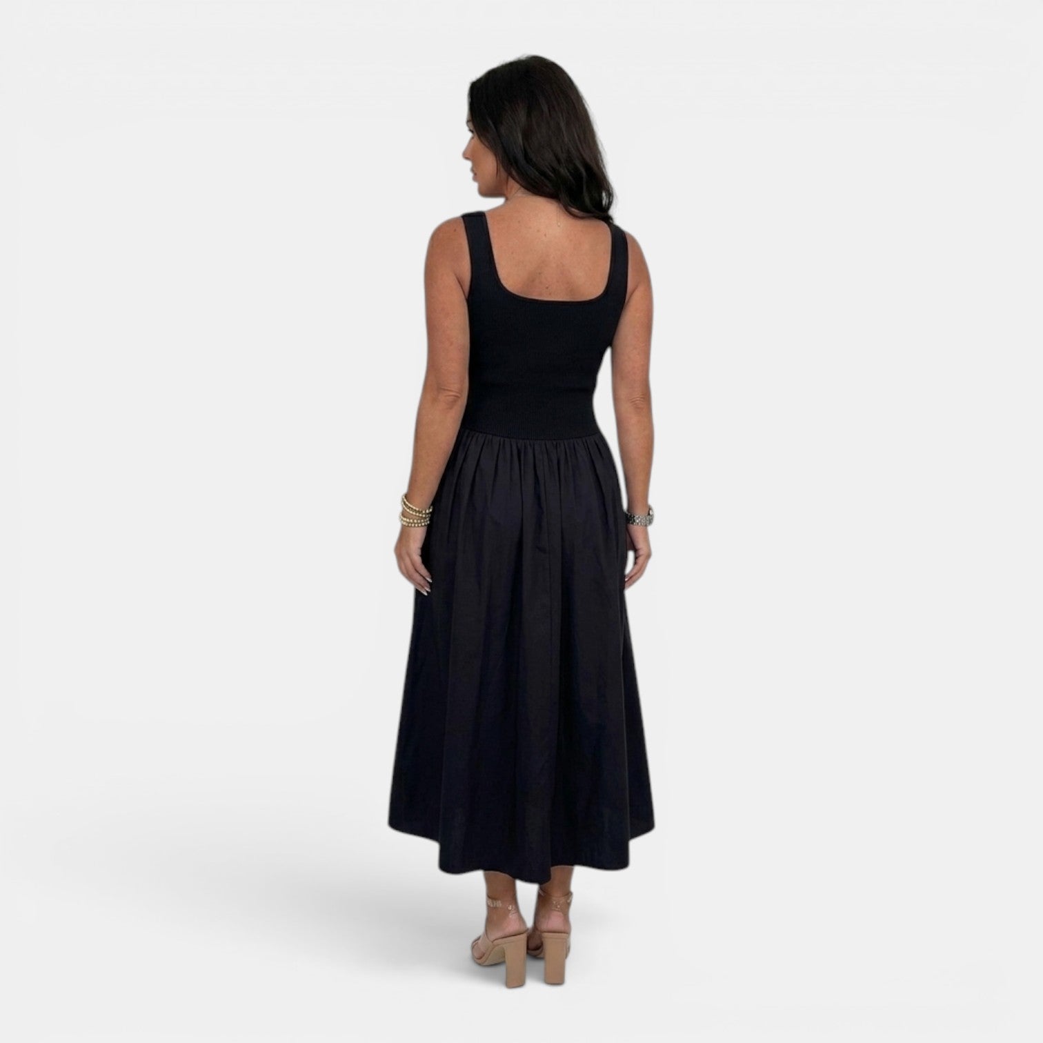 Monvaline | Women’s Waist-Defined Midi Dress