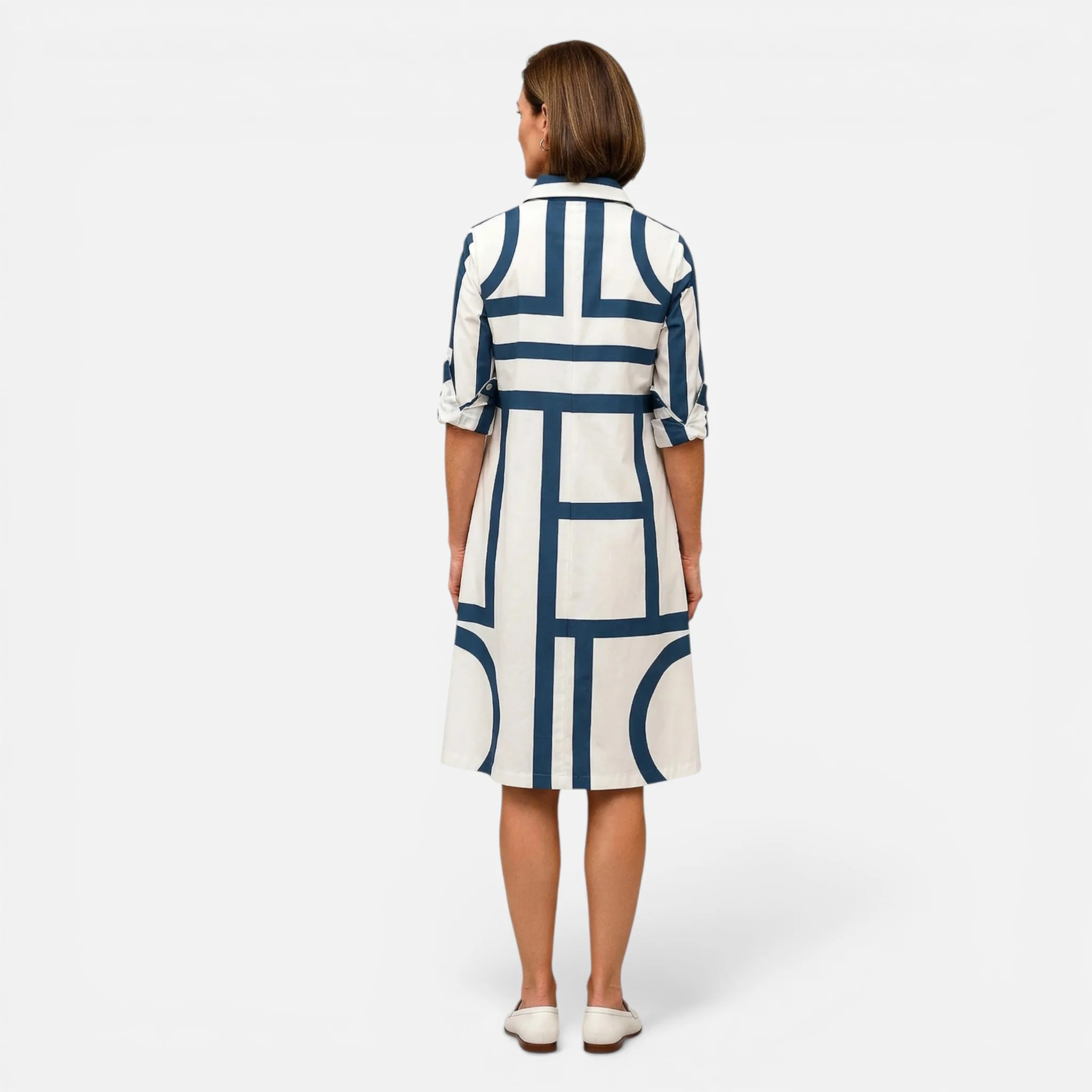 Monvaline | Women’s Midi Dress Polyester Blend Elegant Flow Comfortable Fit