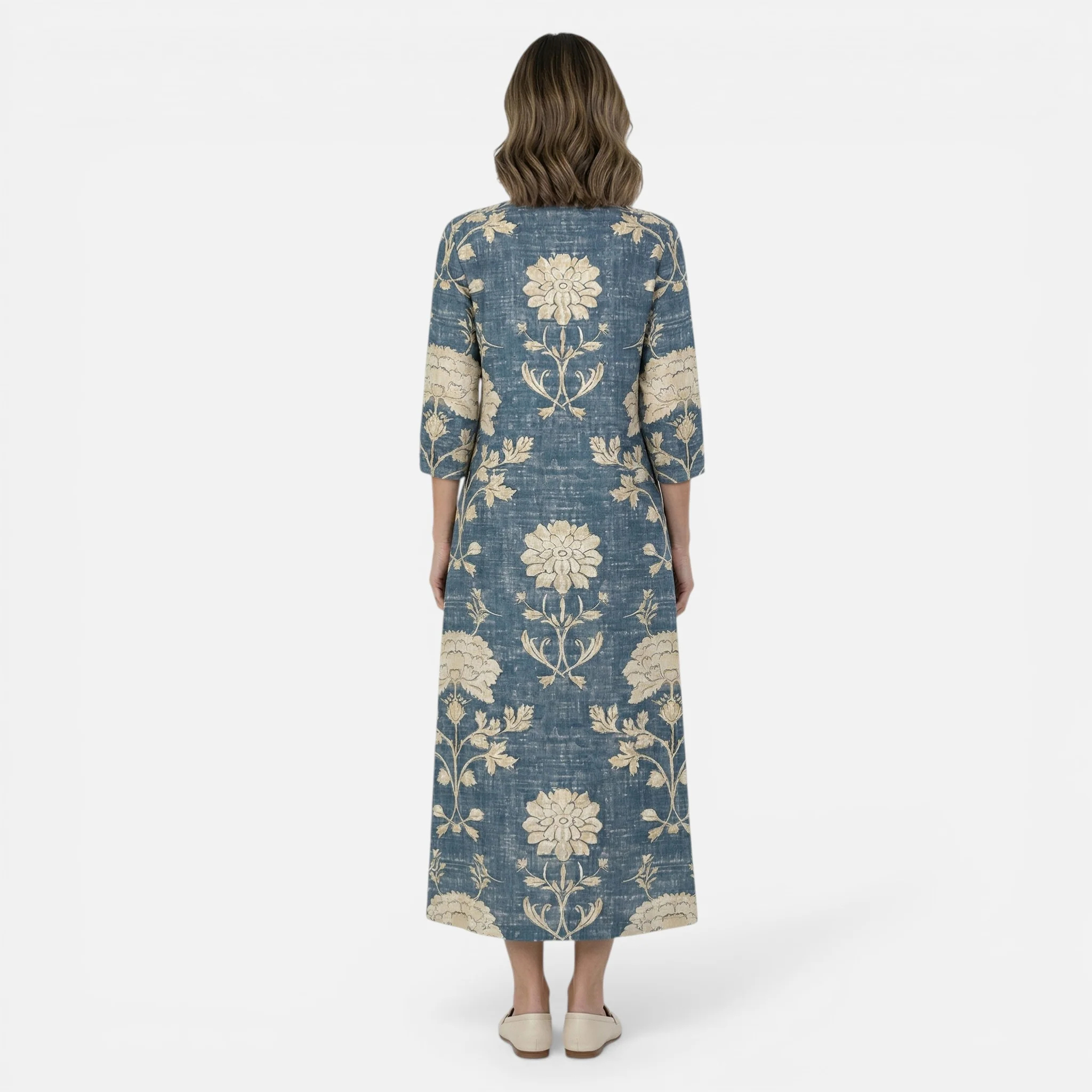 Monvaline | Women’s Linen Blend Dress Breathable Comfort Relaxed Fit Summer