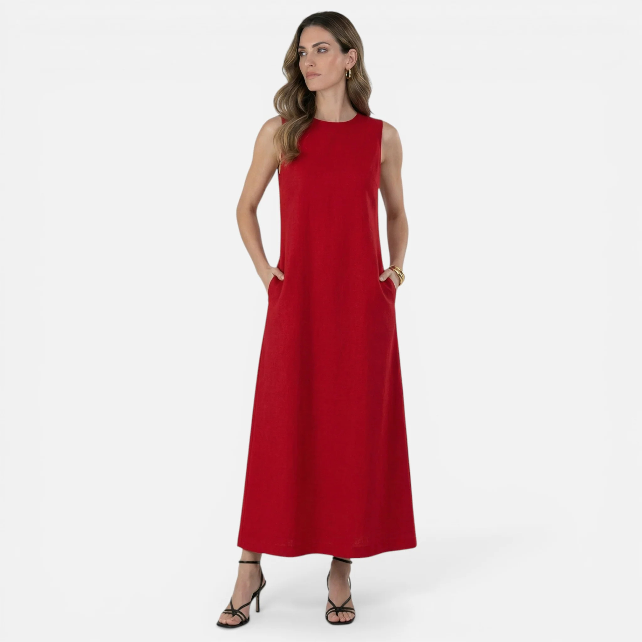Monvaline | Women’s Sleeveless Maxi Dress Lightweight Summer Casual Wear