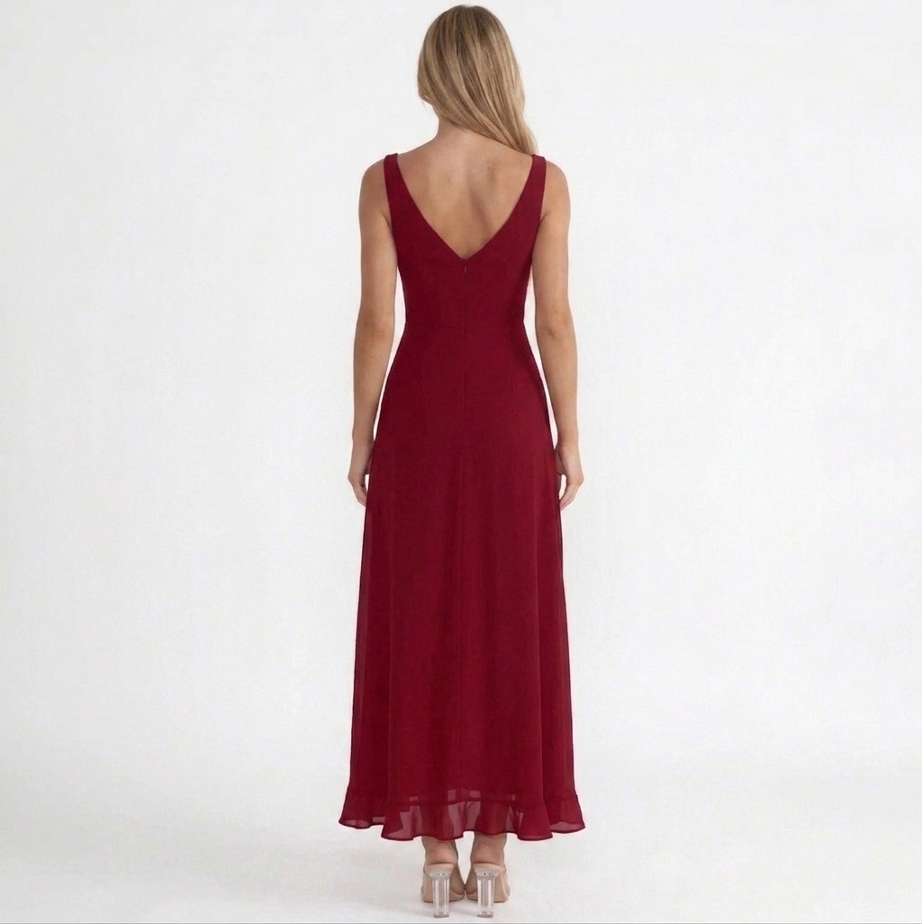 Monvaline | Women’s Backless High Split Dress Slim Fit Evening Party Wear