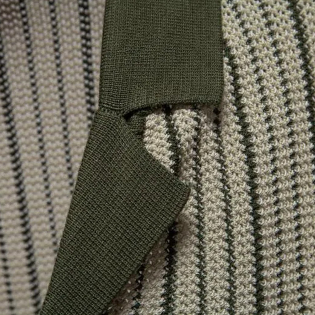 Monvaline | Men's Knitted Striped Shirt Lightweight Summer Relaxed Fit
