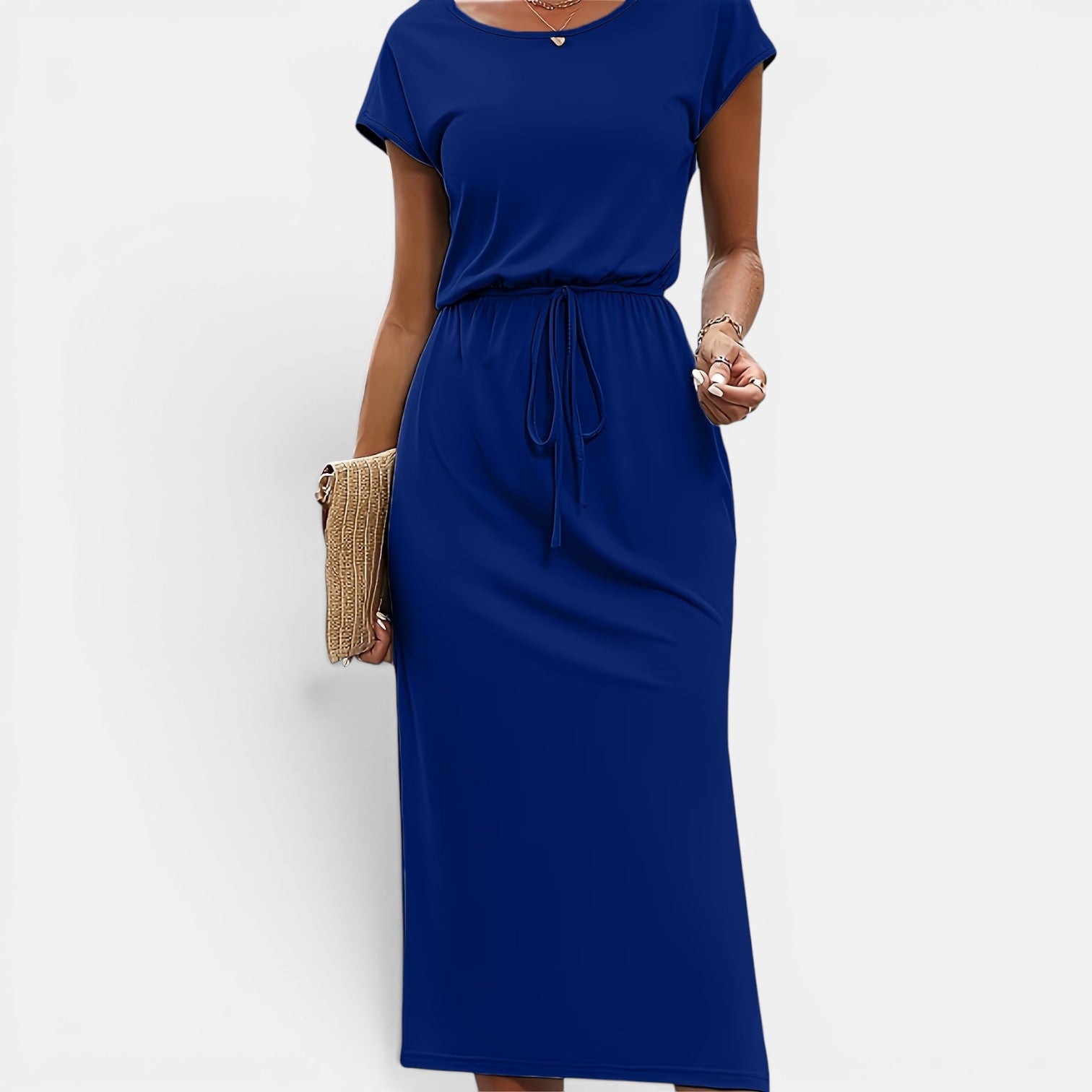 Monvaline | Women’s Sleeveless Midi Dress – Stretch Fit Holiday Wear