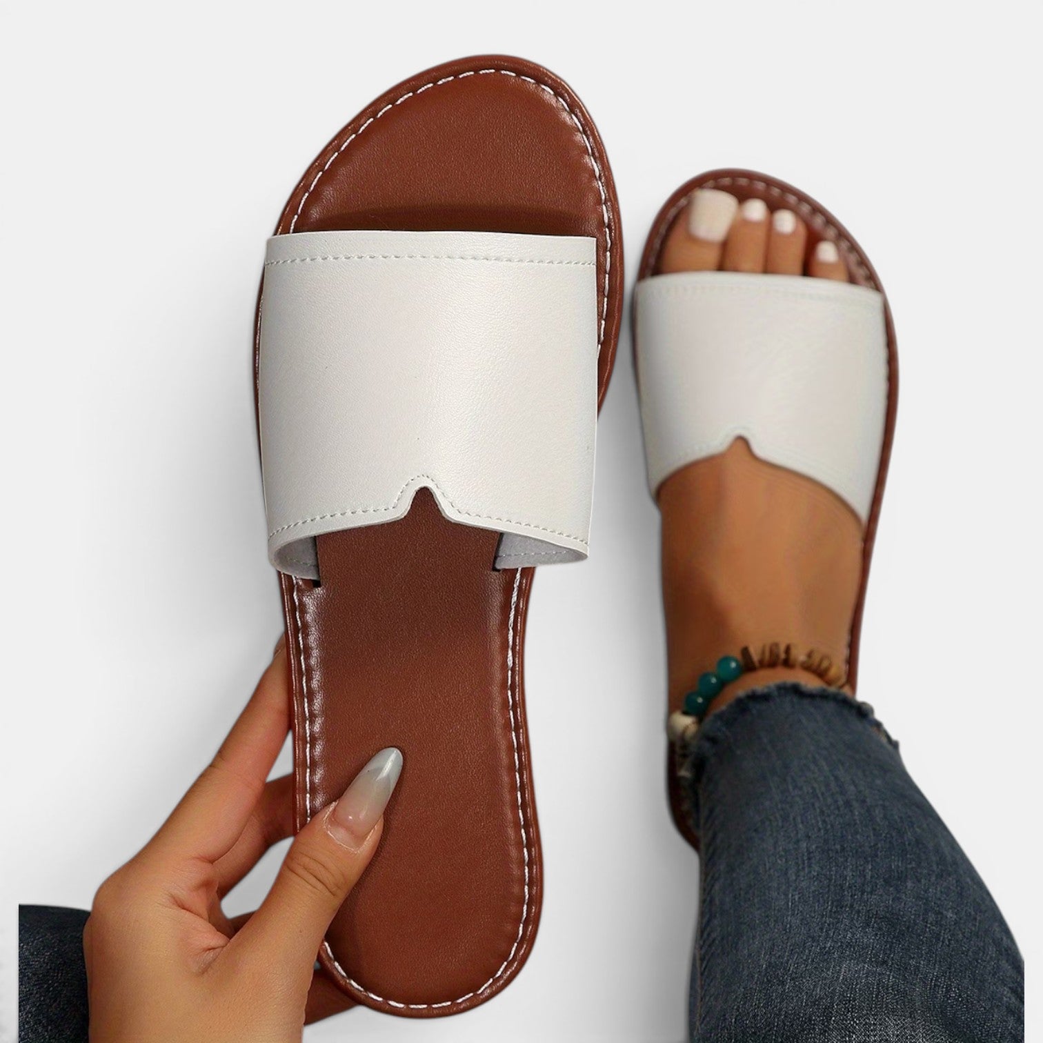 Monvaline | Women’s Comfortable Flat Slides for Beach & Everyday Wear