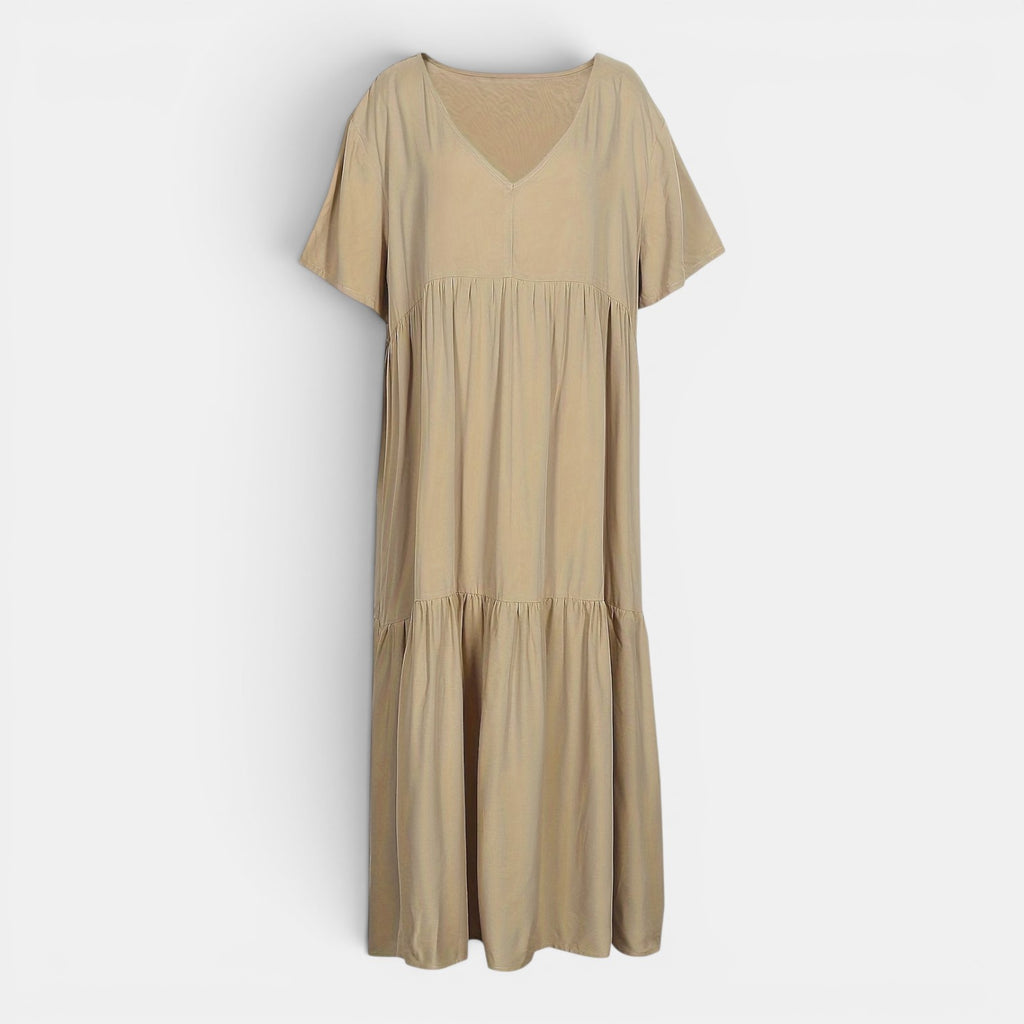 Monvaline | Women’s Off Shoulder Pleated Midi Dress for Summer Events