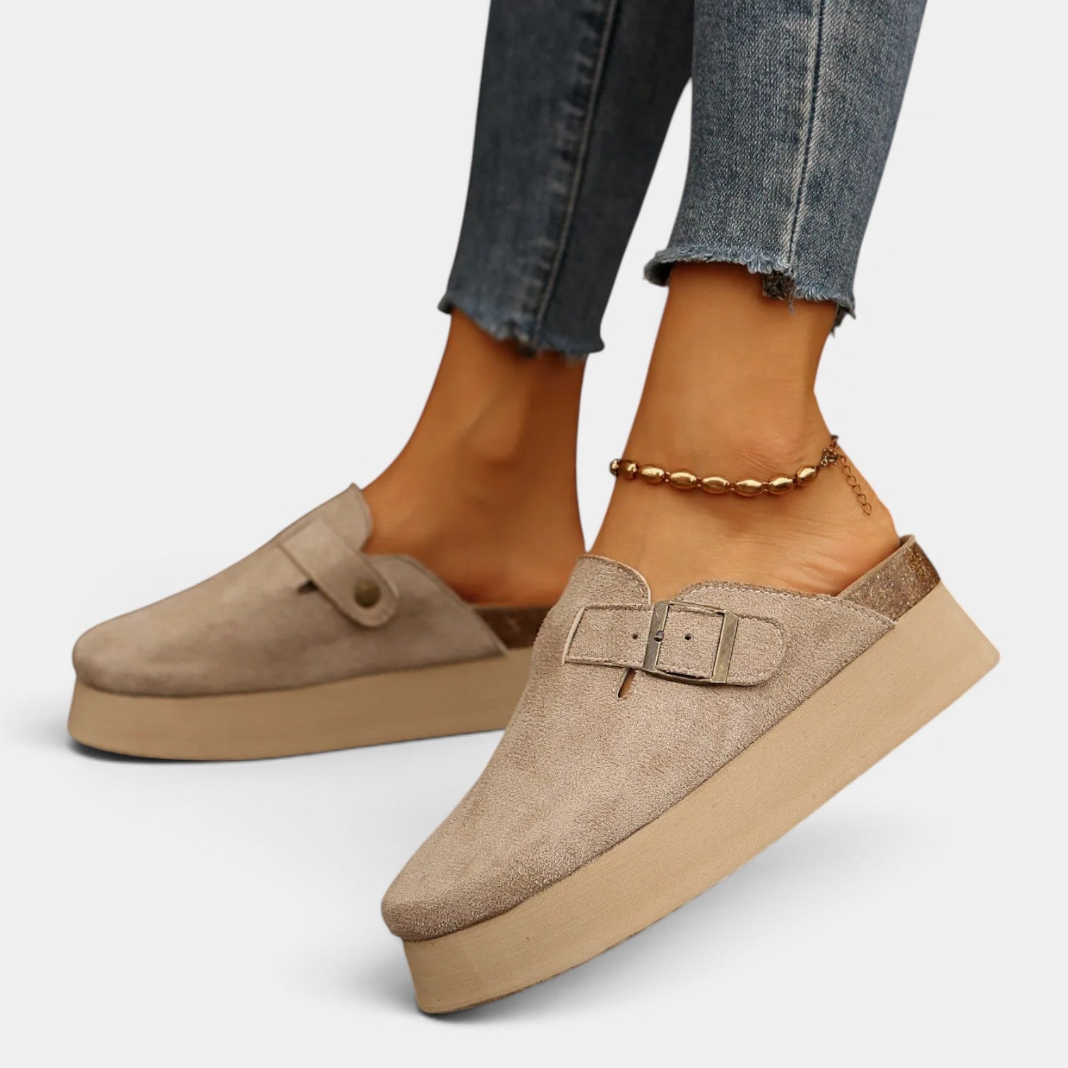 Monvaline | Women's Mule Loafers Comfortable Slip-On Casual Shoes