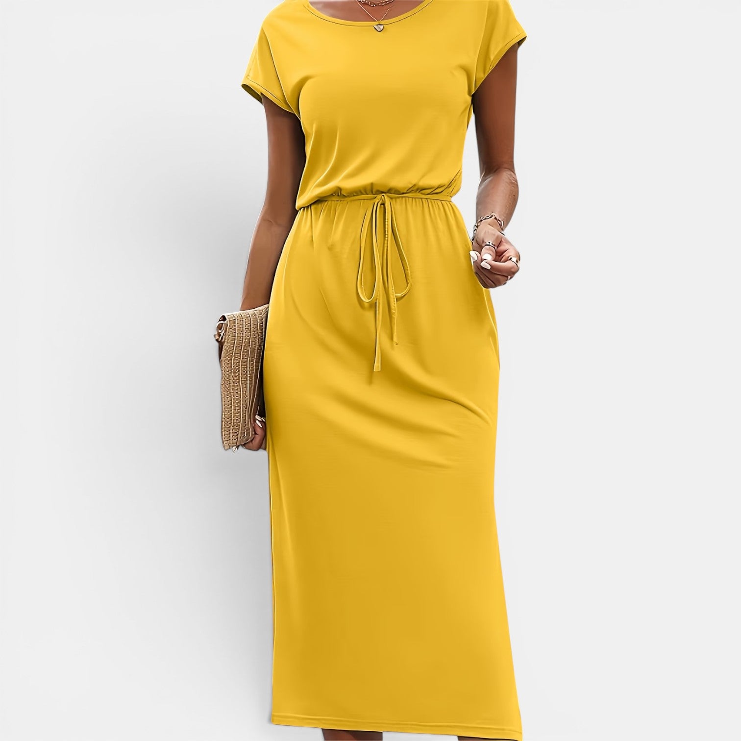 Monvaline | Women’s Sleeveless Midi Dress – Stretch Fit Holiday Wear