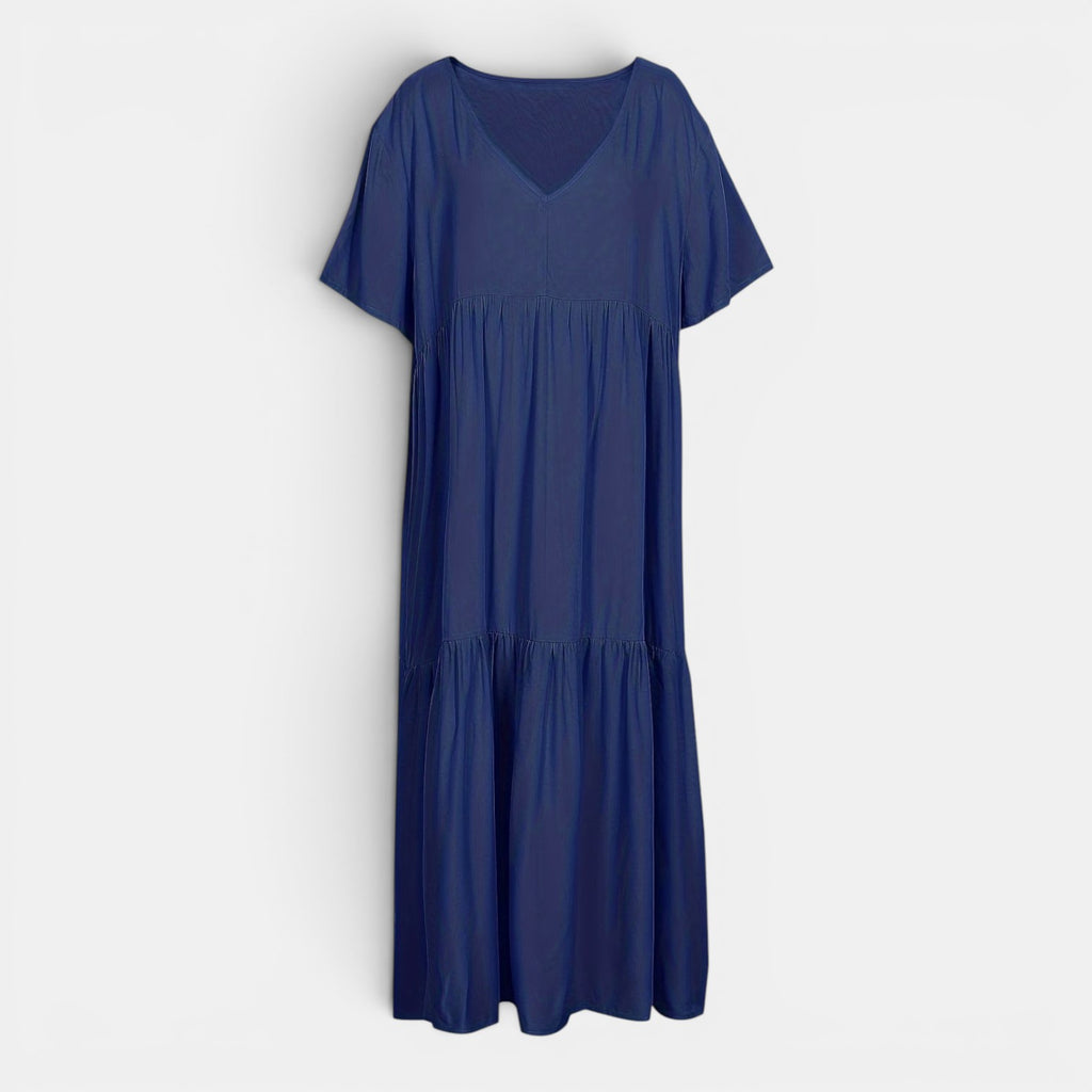 Monvaline | Women’s Off Shoulder Pleated Midi Dress for Summer Events