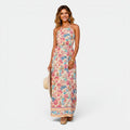 Monvaline | Women's Floral Maxi Dress for Summer Holidays & Events