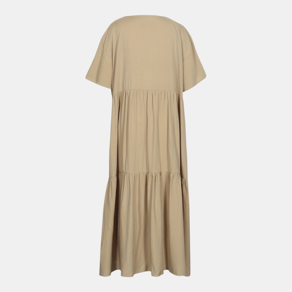 Monvaline | Women’s Off Shoulder Pleated Midi Dress for Summer Events