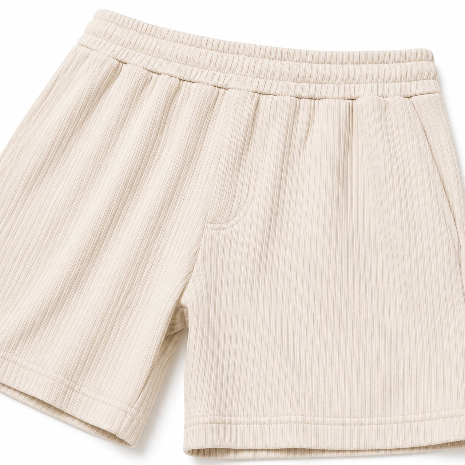 Monvaline | Men's Corduroy Polo Shirt & Shorts Set Casual Summer Outfit