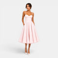 Monvaline | Women's Mesh Midi Dress Flared Skirt Lightweight Formal Dress