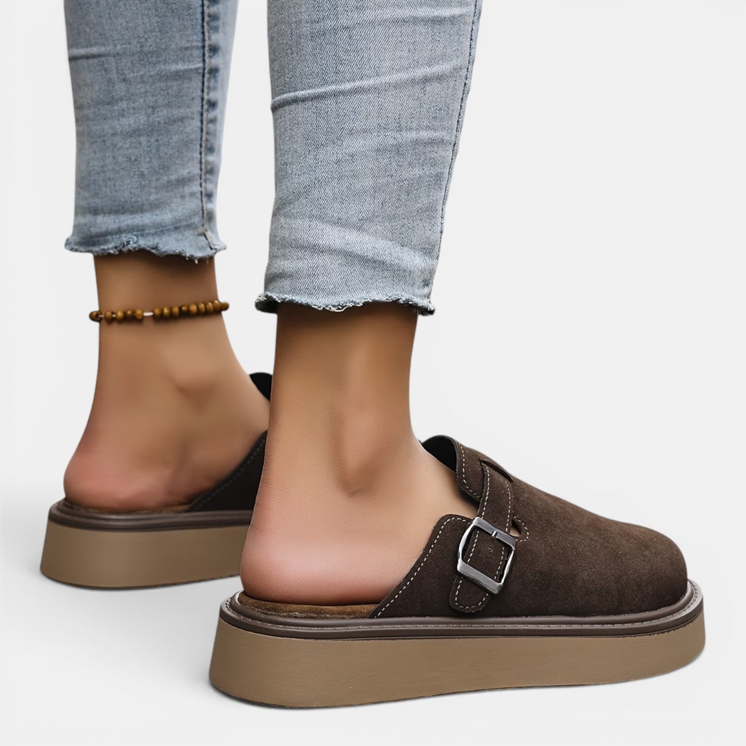 Monvaline | Women's Mule Loafers Comfortable Slip-On Casual Shoes