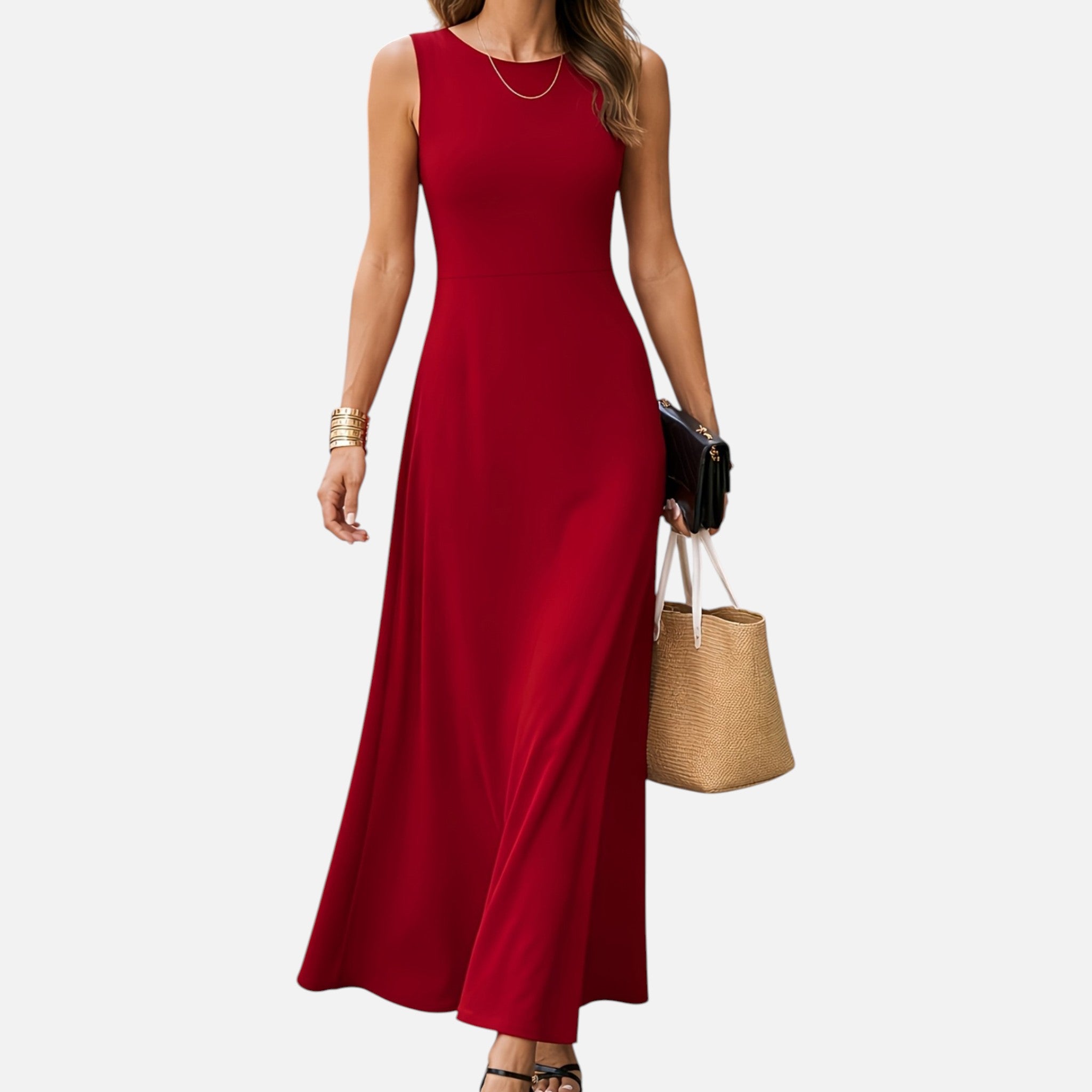 Monvaline | Women’s Sleeveless Maxi Dress Lightweight Summer Casual Wear