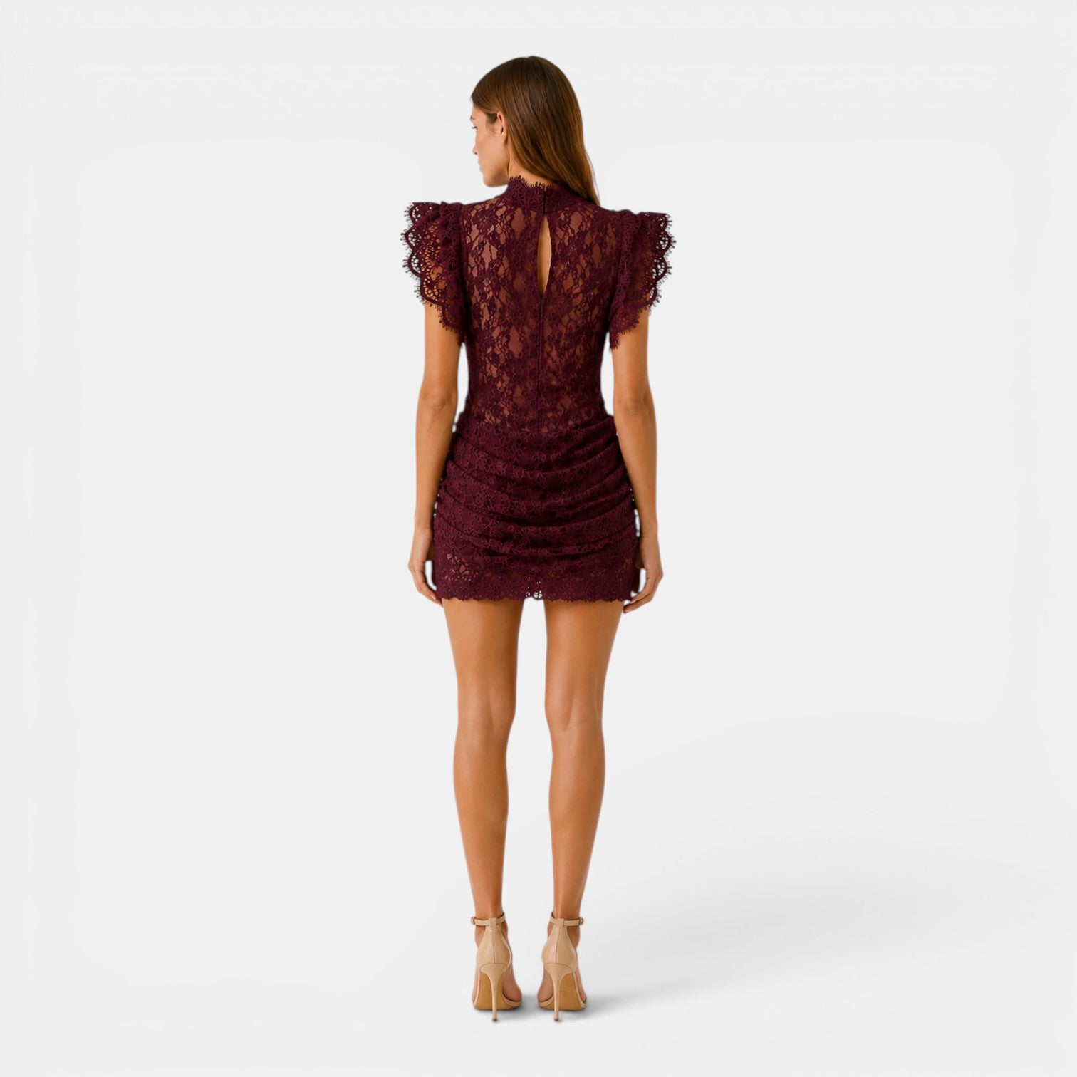 Monvaline | Women's Lace Bodycon Mini Dress for Evening Events