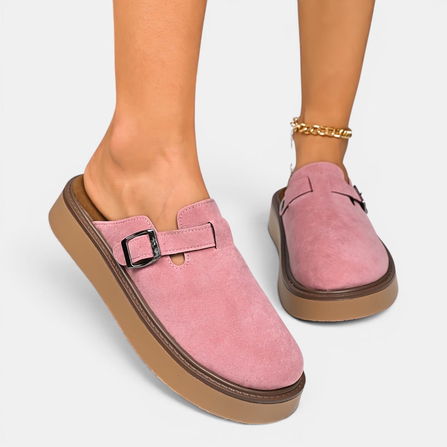 Monvaline | Women's Mule Loafers Comfortable Slip-On Casual Shoes