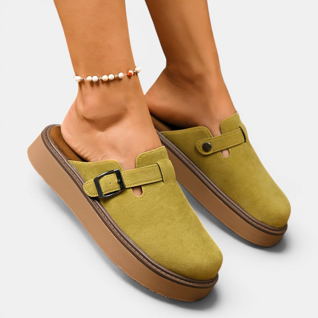 Monvaline | Women's Mule Loafers Comfortable Slip-On Casual Shoes
