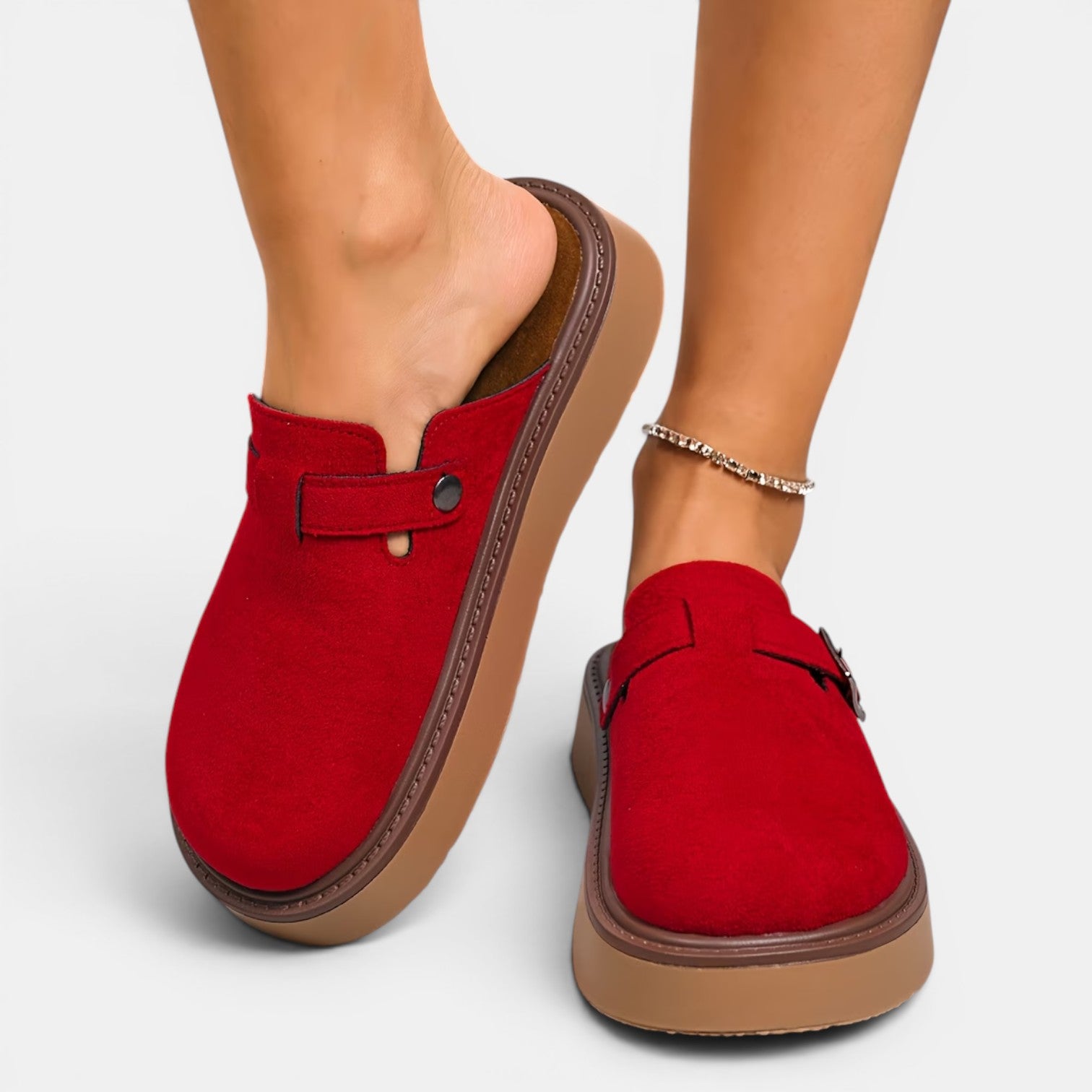 Monvaline | Women's Mule Loafers Comfortable Slip-On Casual Shoes