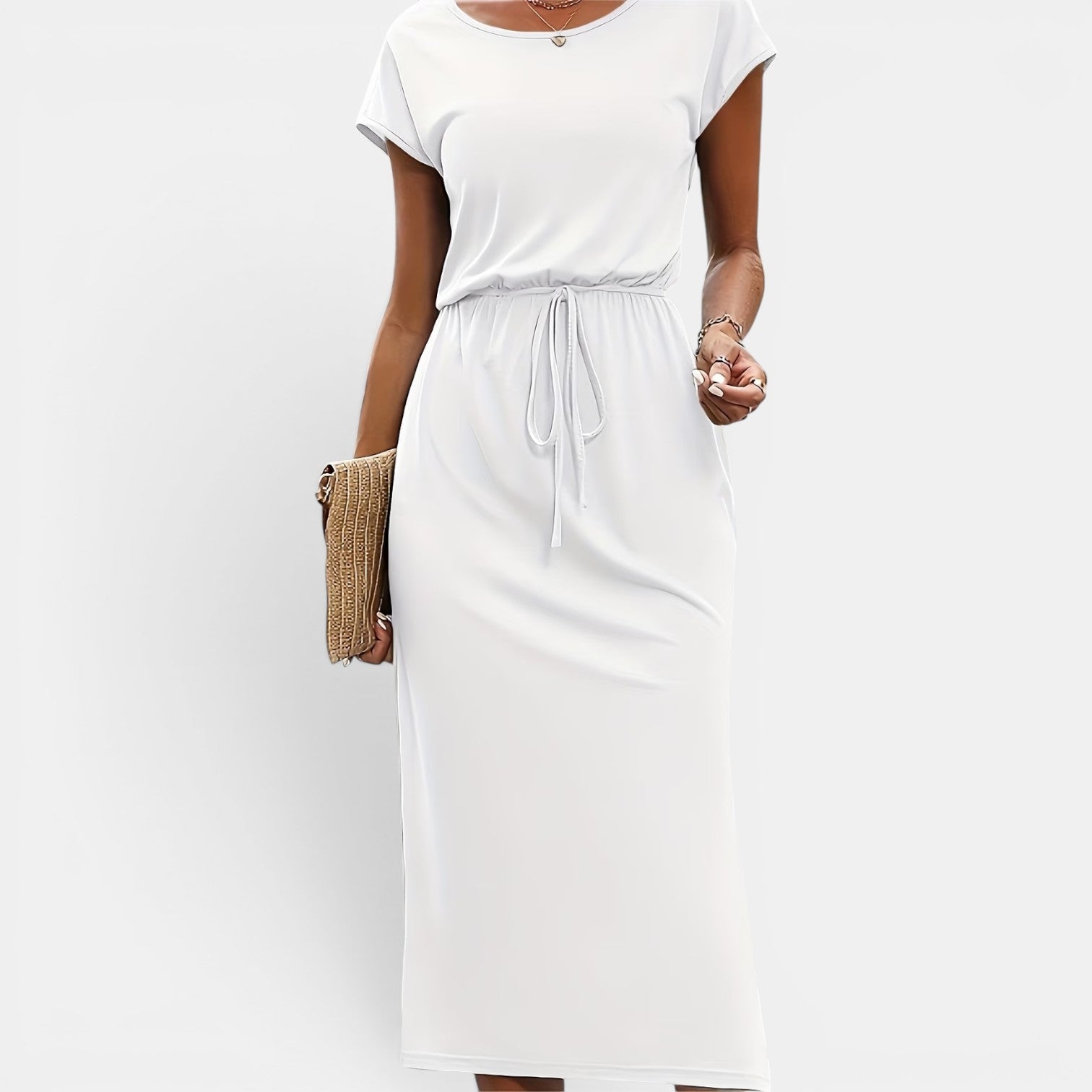 Monvaline | Women’s Sleeveless Midi Dress – Stretch Fit Holiday Wear