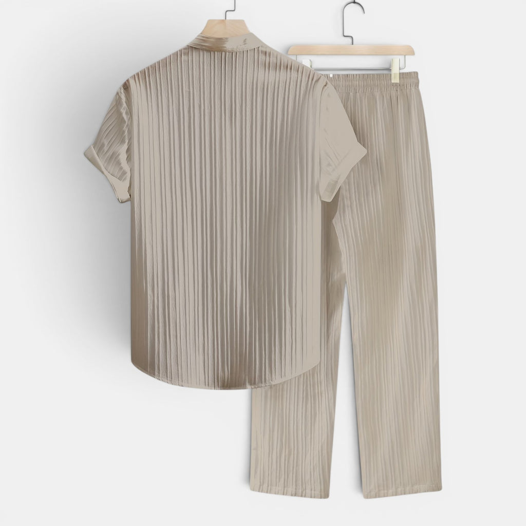 Monvaline | Men’s Summer Holiday Outfit – Matching Shirt & Trousers Set