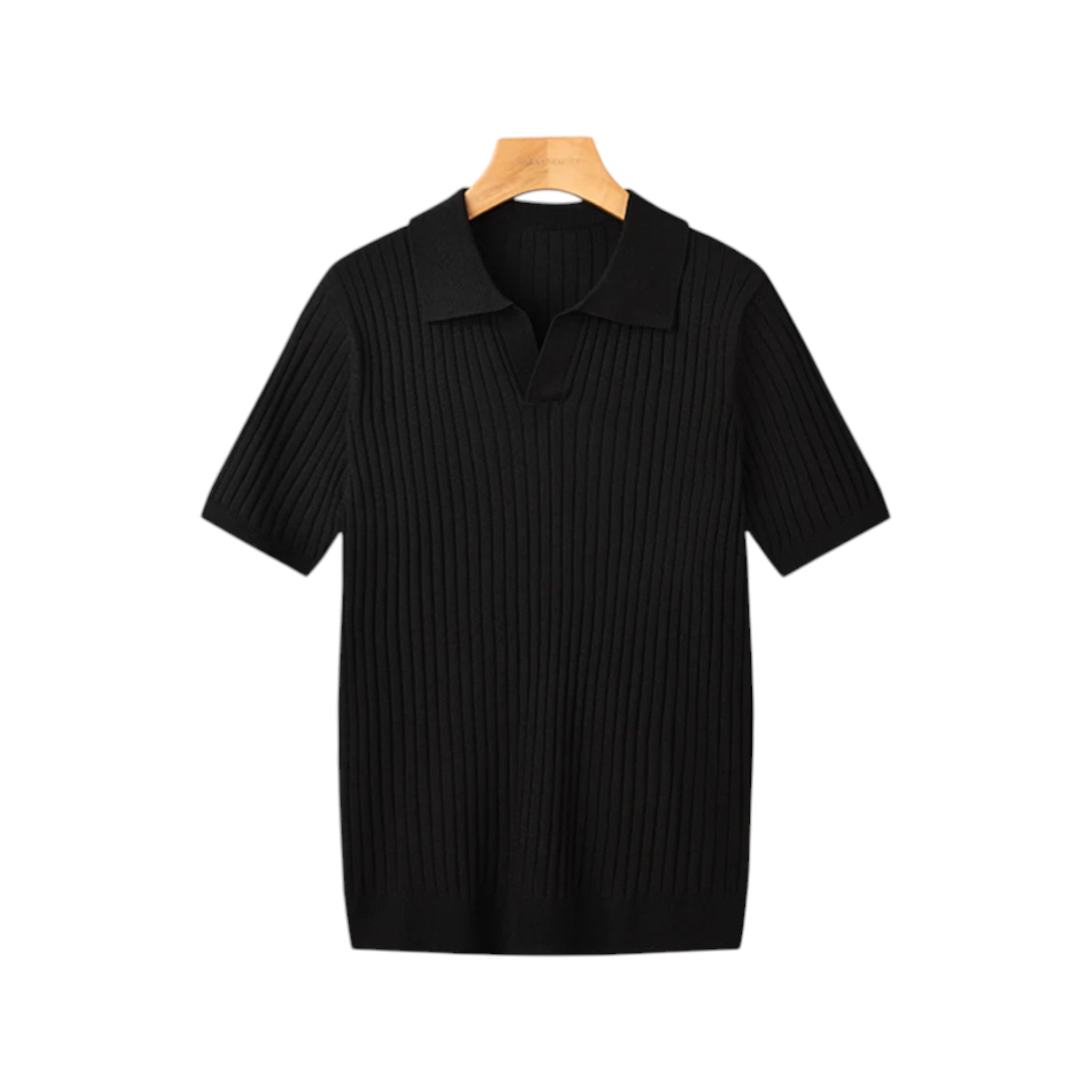Monvaline | Men’s Slim Fit Knit Polo Shirt Lightweight Summer Casual Wear