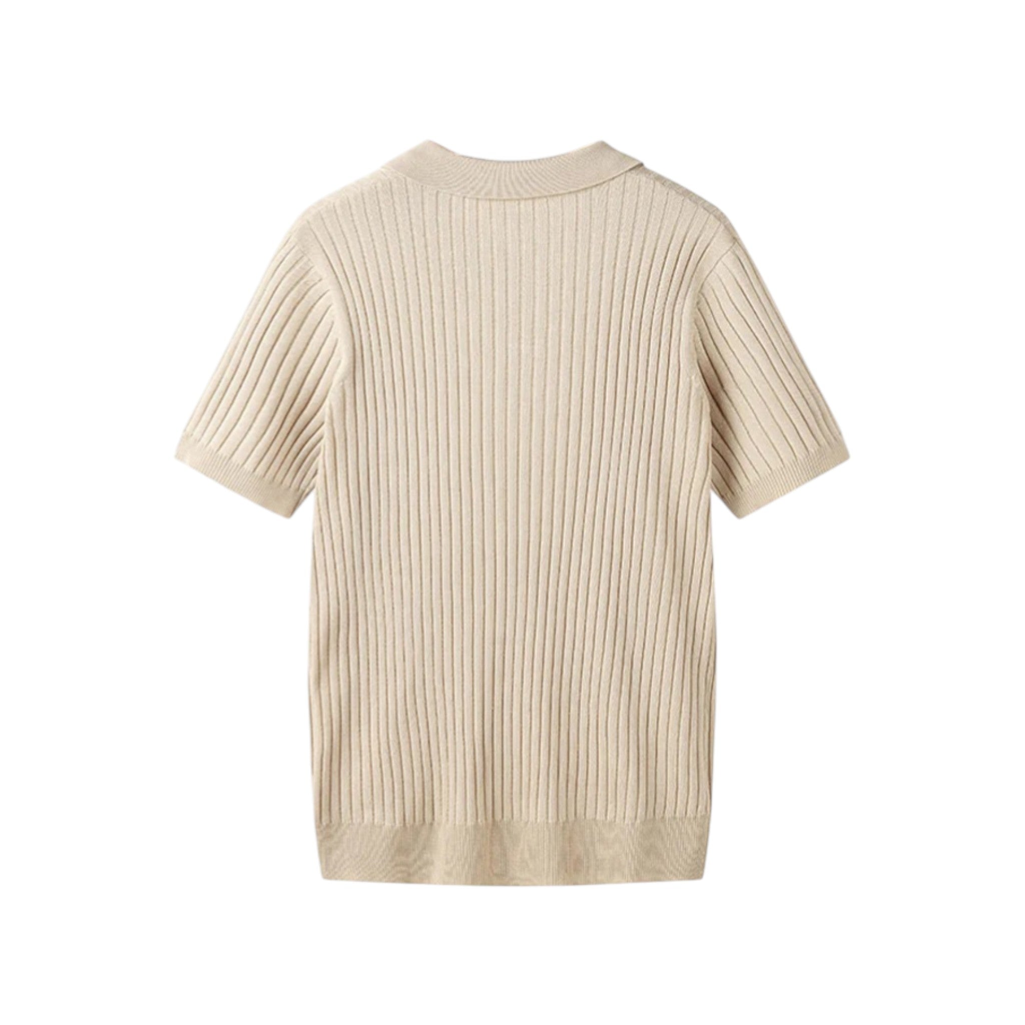 Monvaline | Men’s Slim Fit Knit Polo Shirt Lightweight Summer Casual Wear