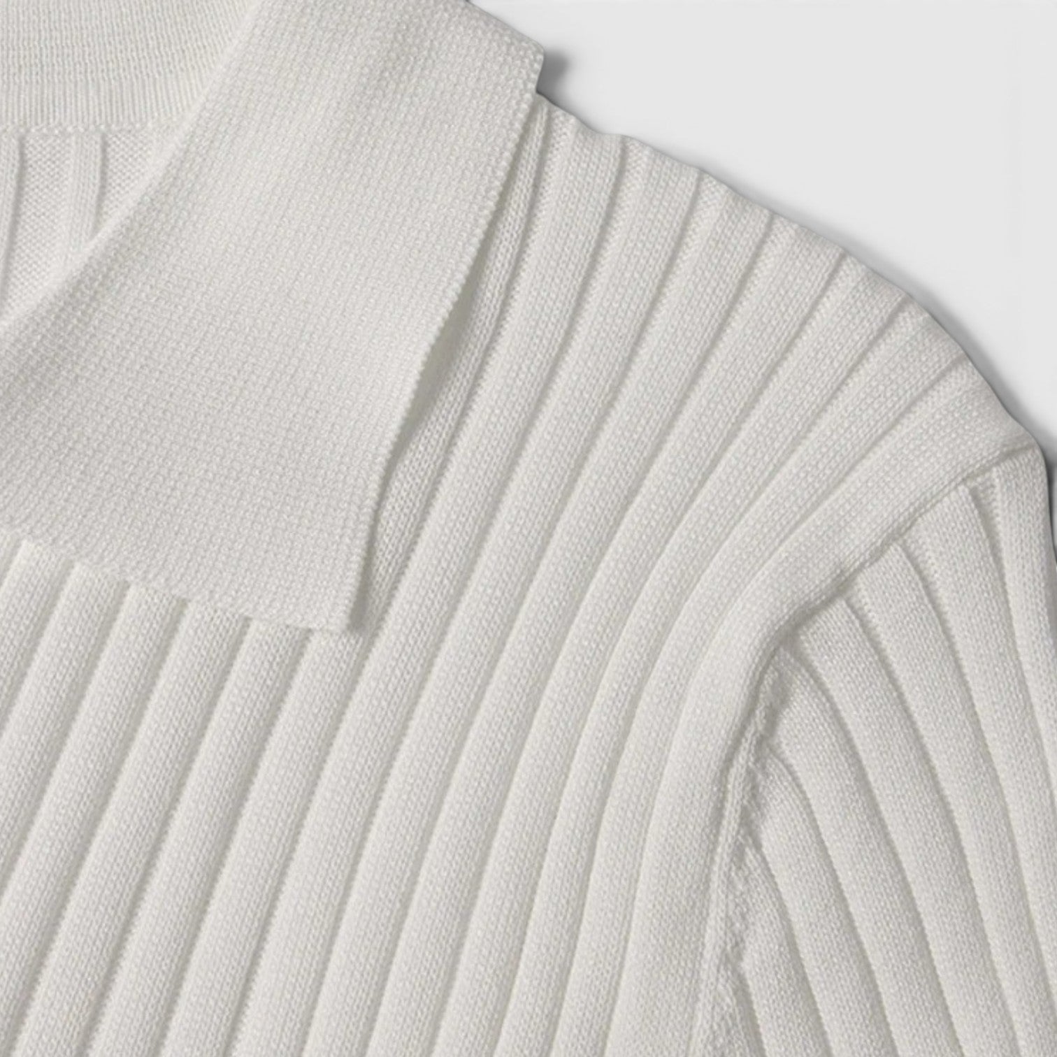 Monvaline | Men’s Slim Fit Knit Polo Shirt Lightweight Summer Casual Wear