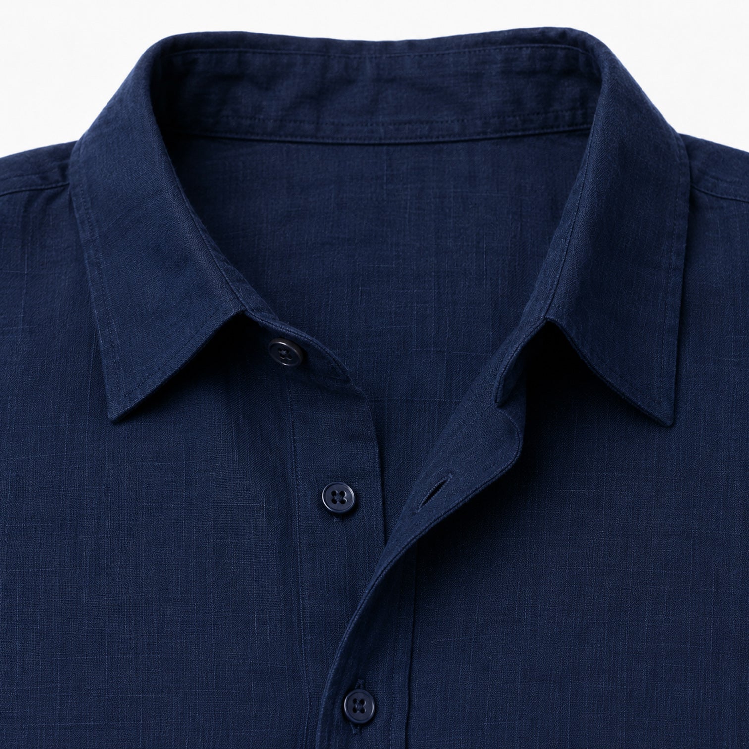 Monvaline | Men's Linen Blend Button-Up Shirt Relaxed Fit Summer Casual