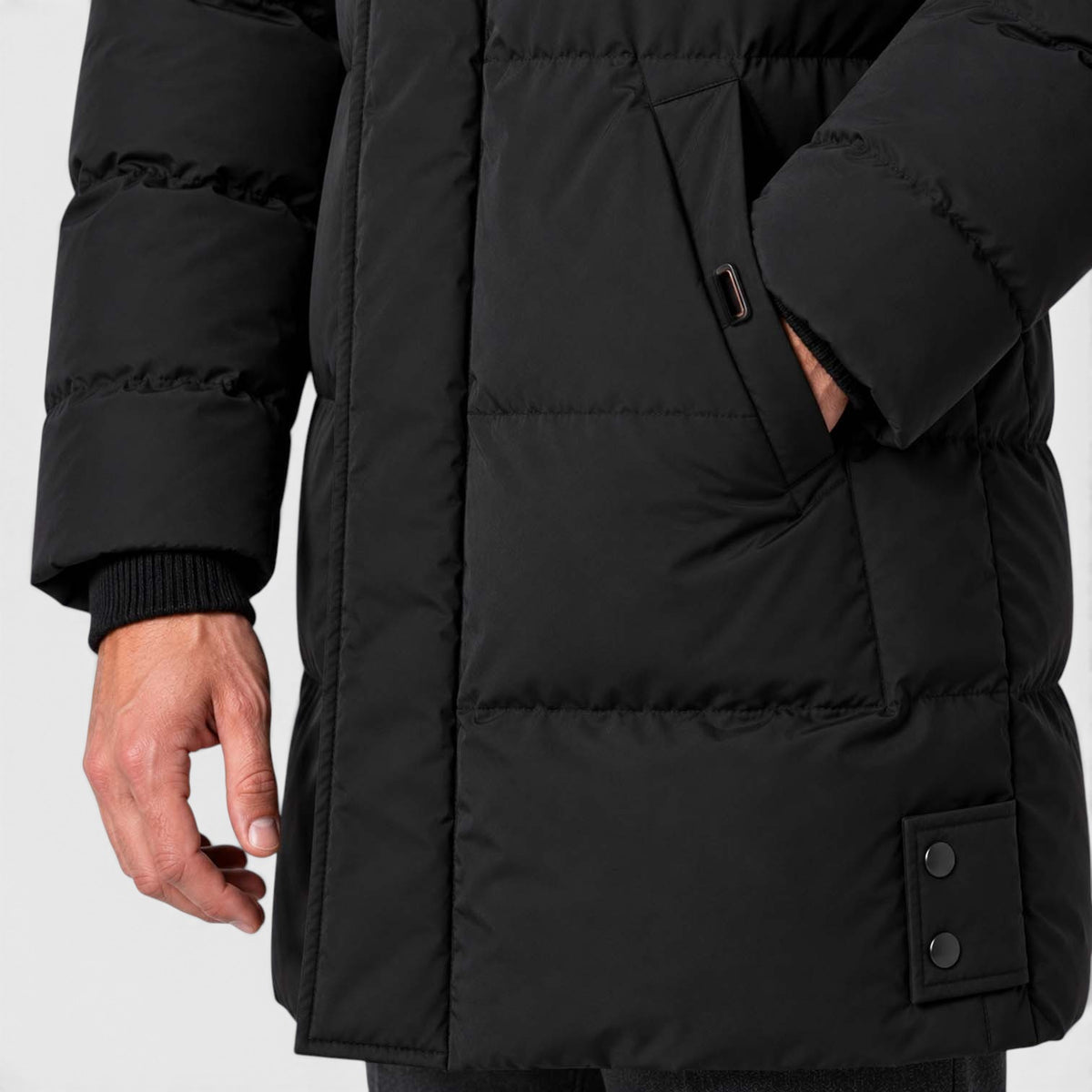 Men's Warm Hooded Parka – Longline Padded Winter Jacket