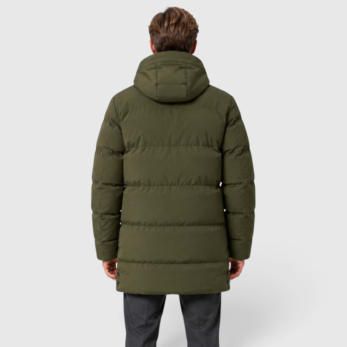 Men's Warm Hooded Parka – Longline Padded Winter Jacket