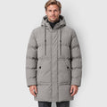 Men's Warm Hooded Parka – Longline Padded Winter Jacket
