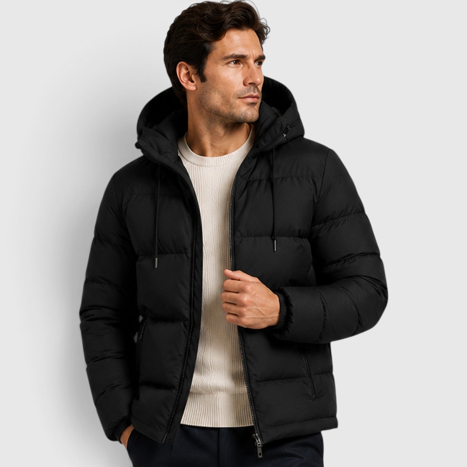 Monvaline | Men's Essential Hooded Puffer Jacket