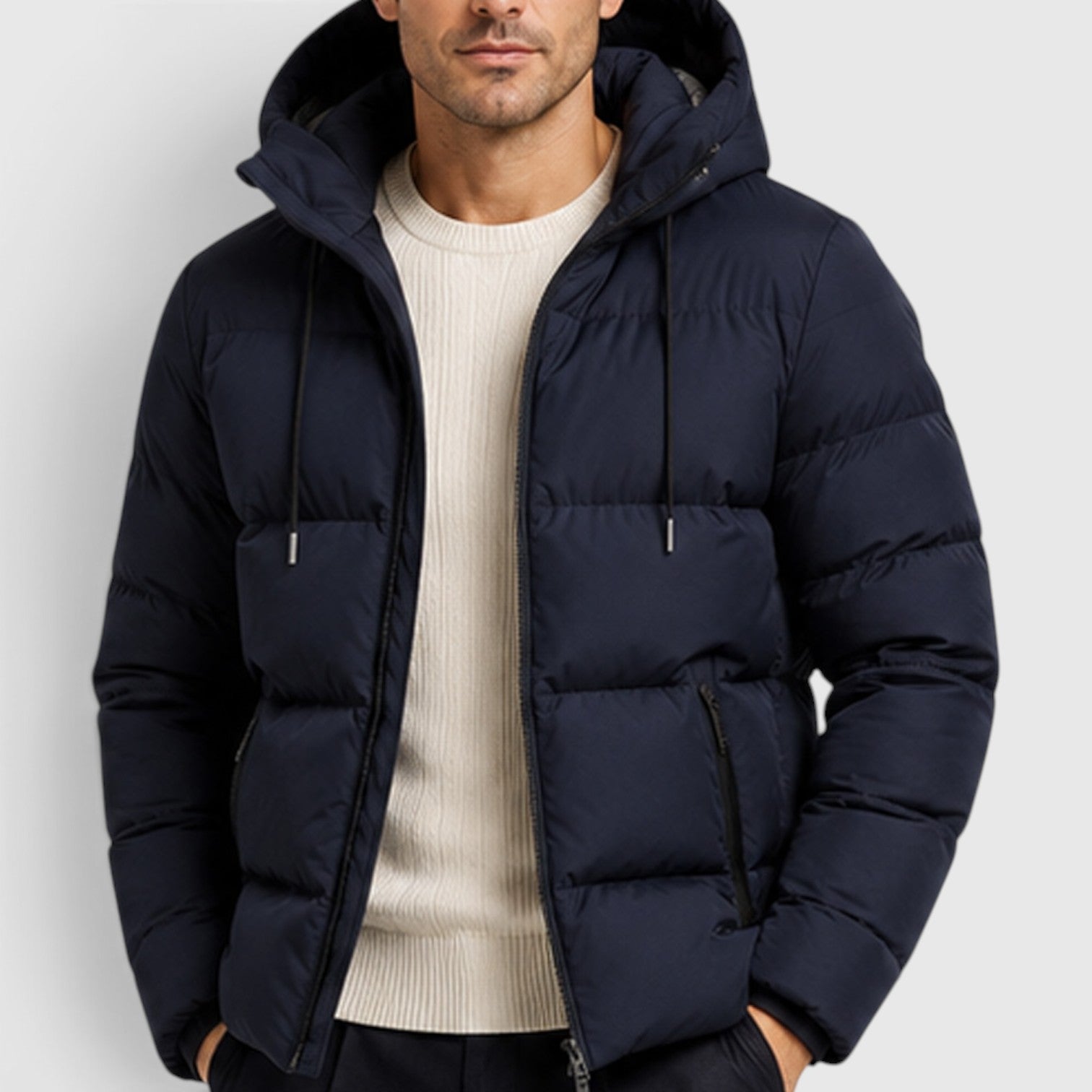 Monvaline | Men's Essential Hooded Puffer Jacket