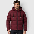 Men's Hooded Puffer Jacket – Quilted Zip-Up Cold Weather Coat
