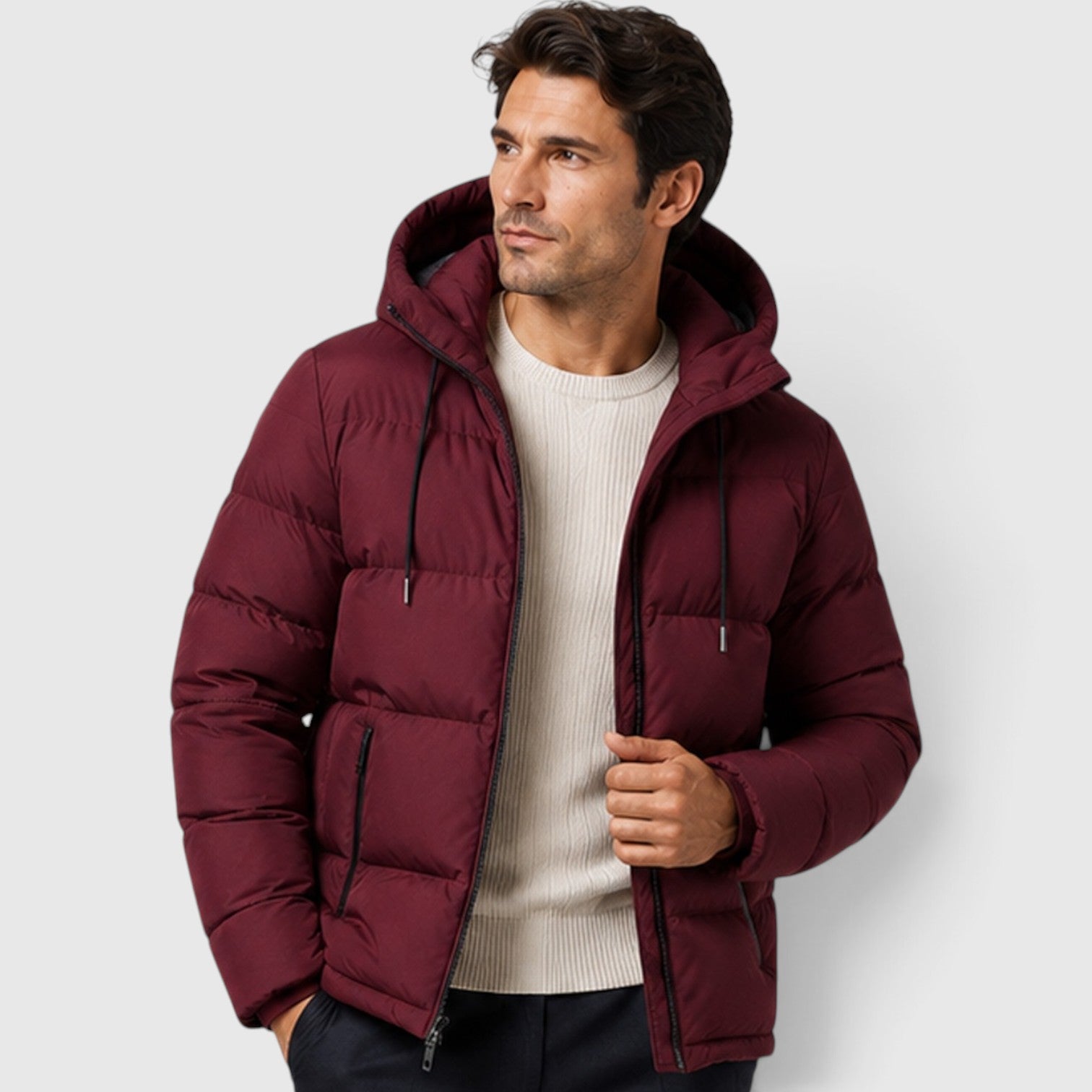 Monvaline | Men's Essential Hooded Puffer Jacket