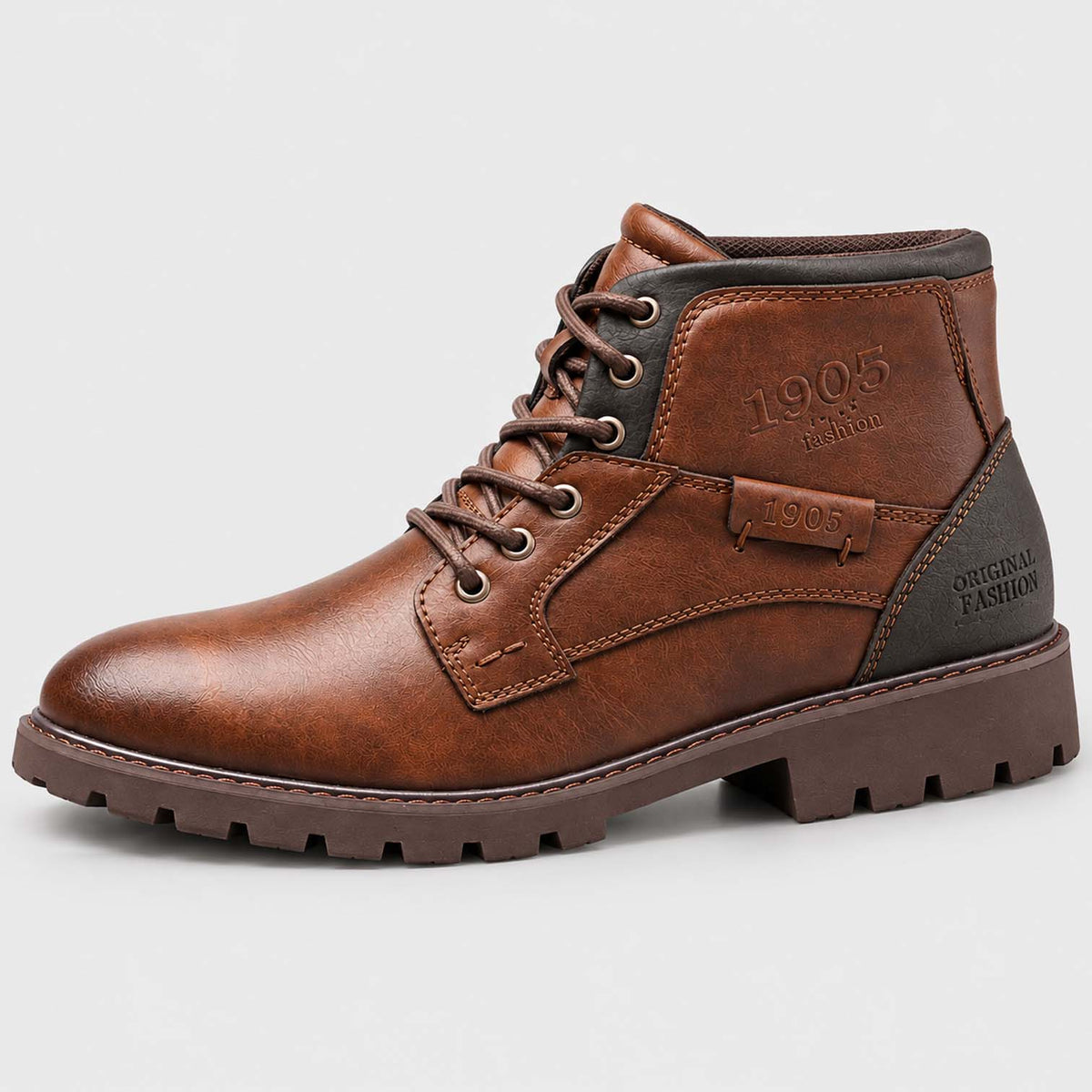Monvaline | Men’s Ankle Work Boots with Ergonomic Fit and Soft Lining