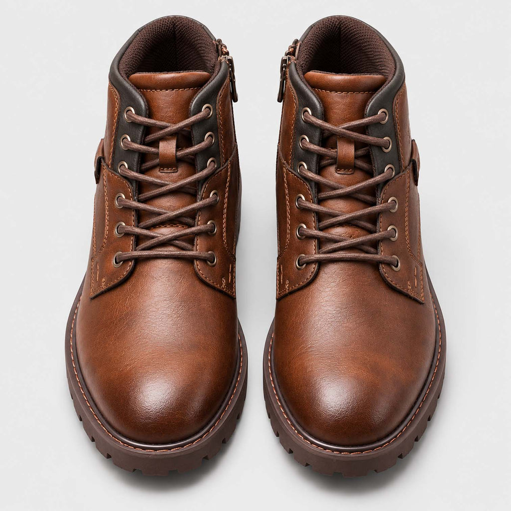 Monvaline | Men’s Ankle Work Boots with Ergonomic Fit and Soft Lining