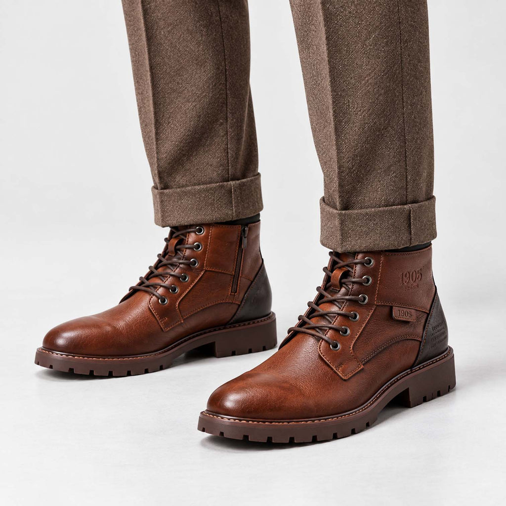 Monvaline | Men’s Ankle Work Boots with Ergonomic Fit and Soft Lining