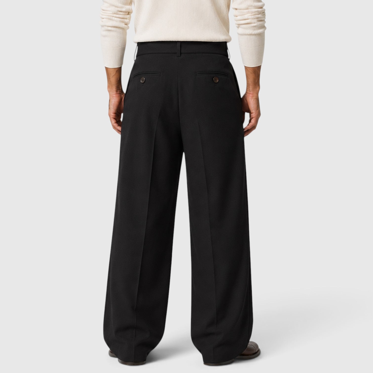 Monvaline | Men’s Anti-Wrinkle Straight Leg Trousers for Casual Wear