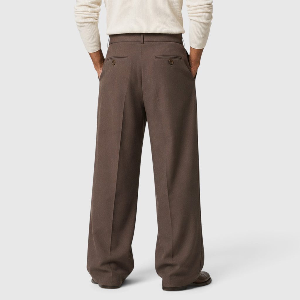 Monvaline | Men’s Anti-Wrinkle Straight Leg Trousers for Casual Wear