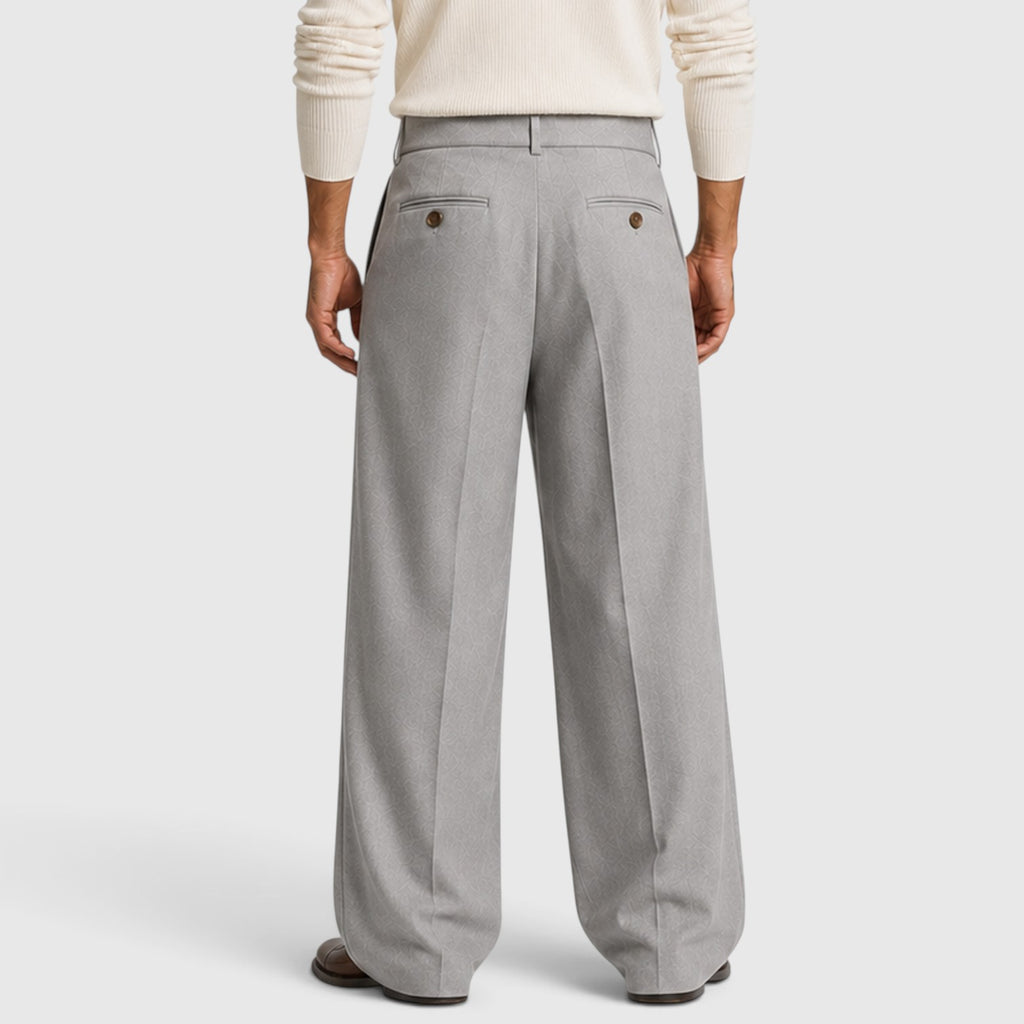 Monvaline | Men’s Anti-Wrinkle Straight Leg Trousers for Casual Wear