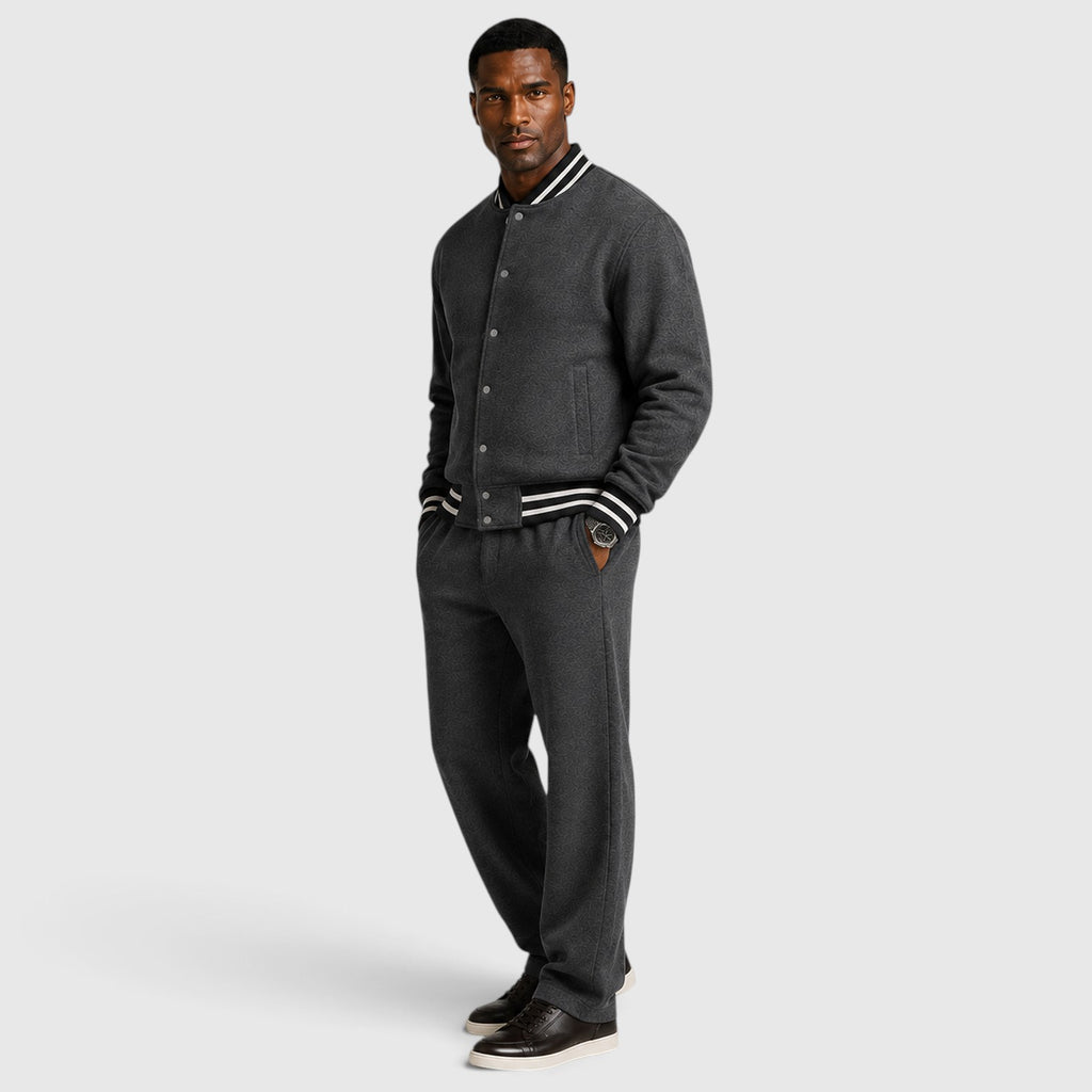 Monvaline | Men’s Bomber Jacket & Trousers Two-Piece Set
