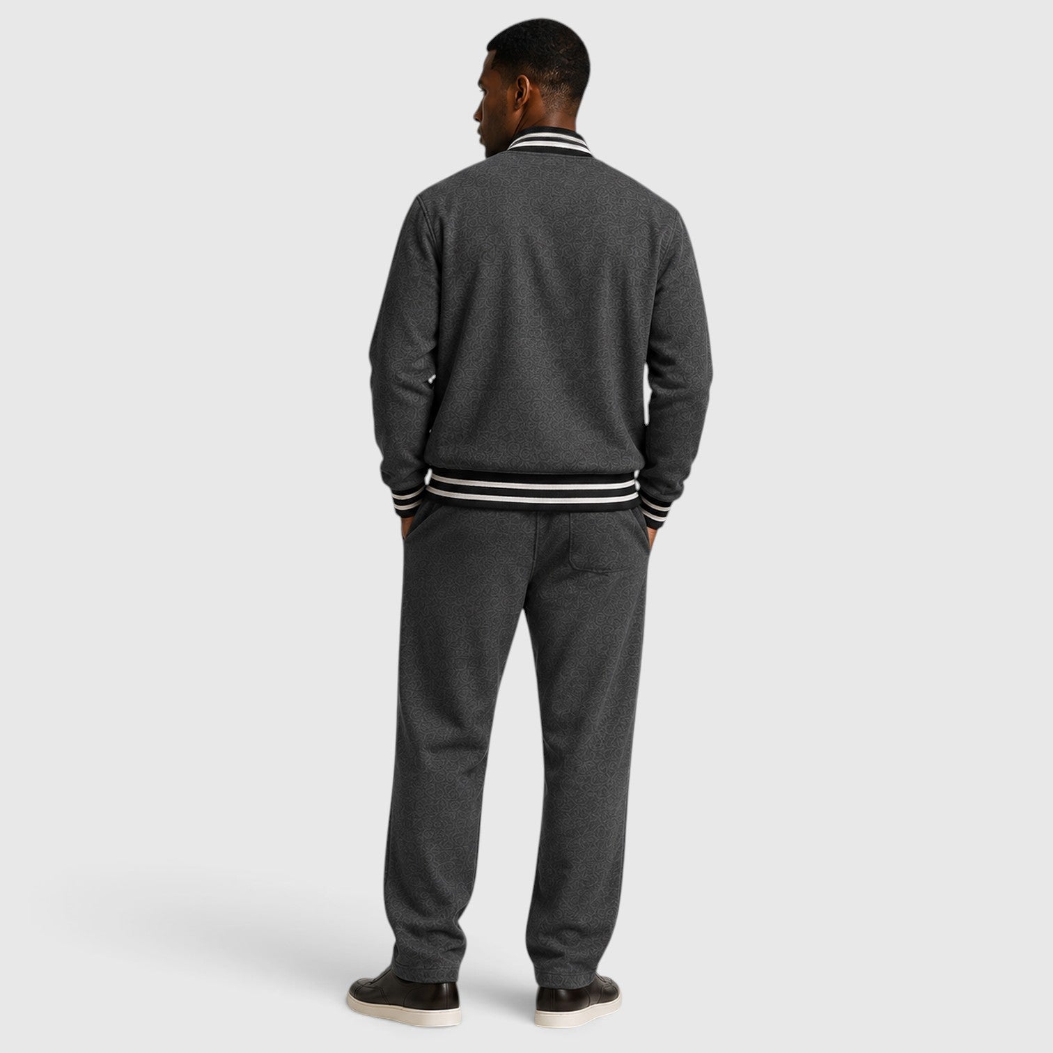 Monvaline | Men’s Bomber Jacket & Trousers Two-Piece Set