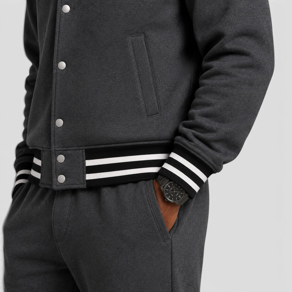 Monvaline | Men’s Bomber Jacket & Trousers Two-Piece Set