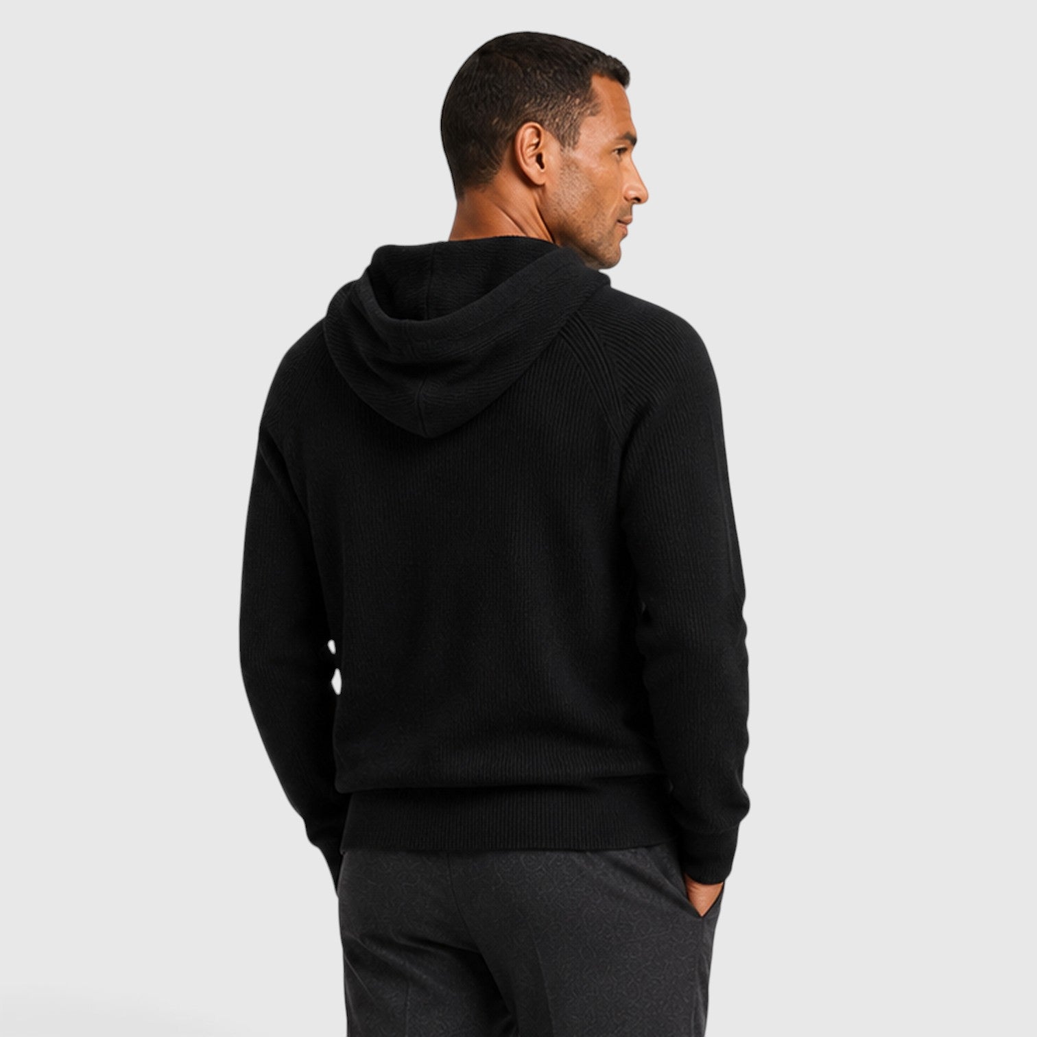 Monvaline | Men’s Cashmere Hooded Sweater – Loose Fit Pullover